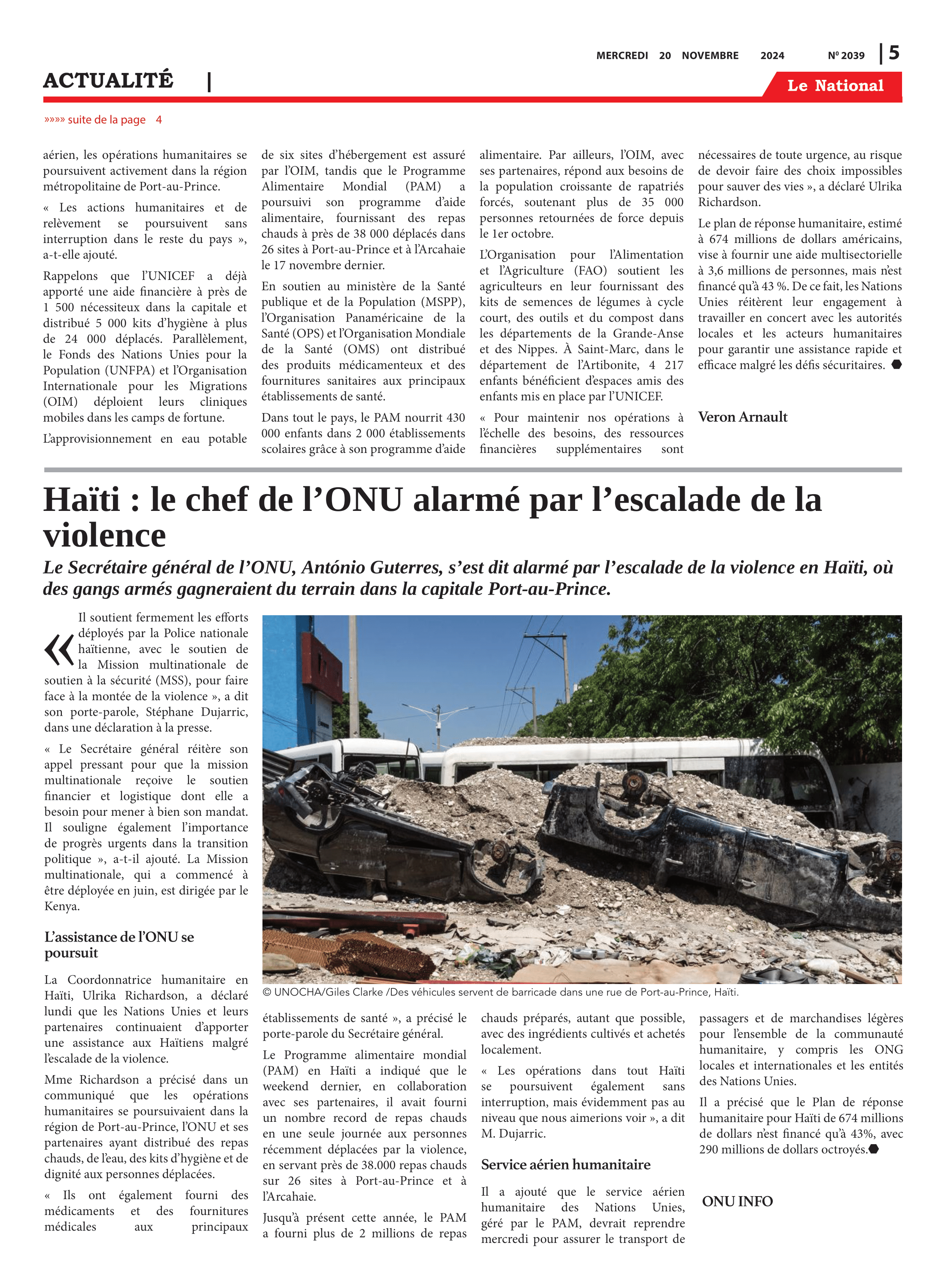 Page 5 de l'édition 2039