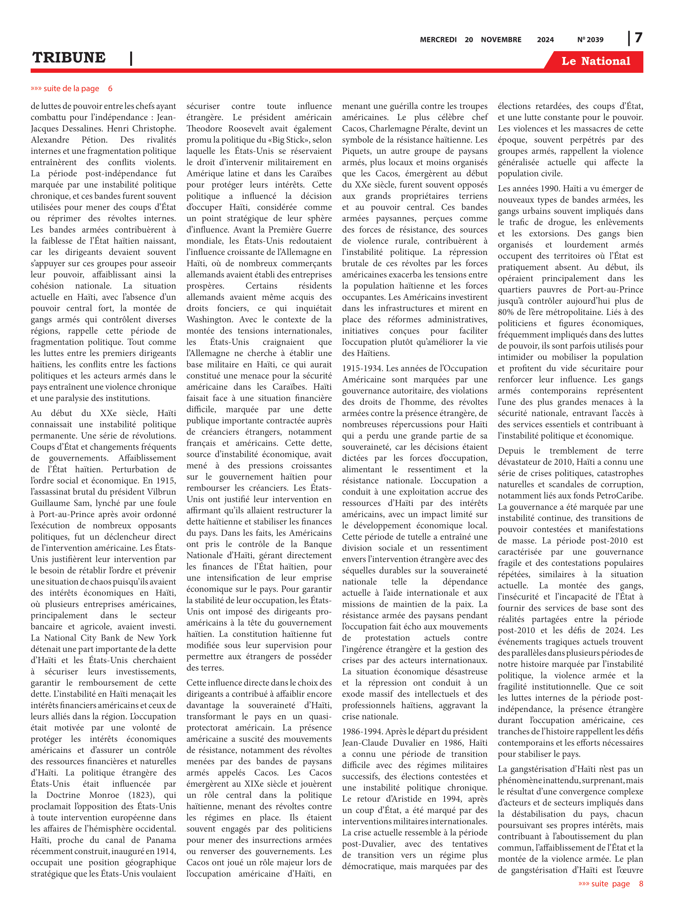 Page 7 de l'édition 2039