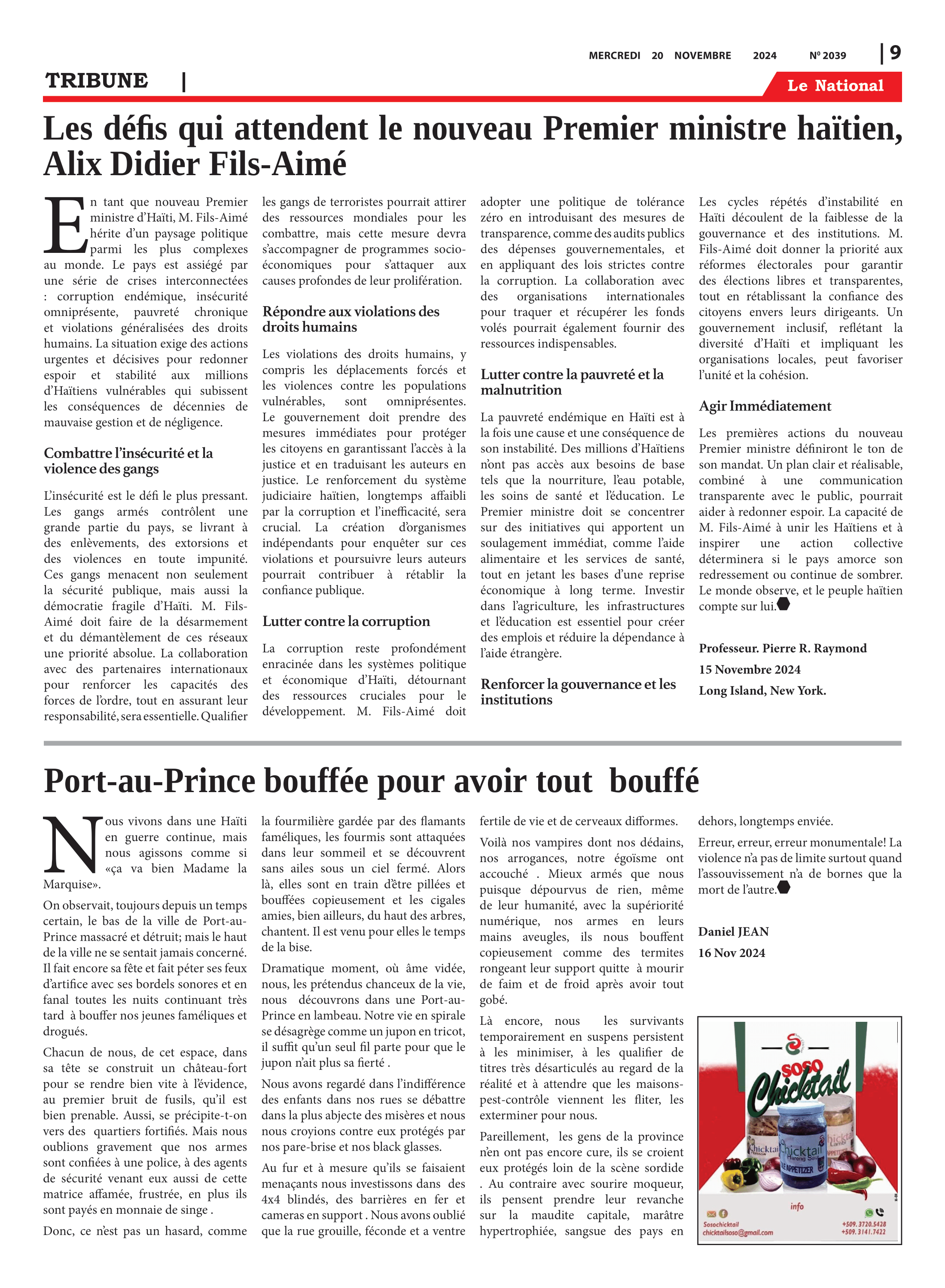 Page 9 de l'édition 2039