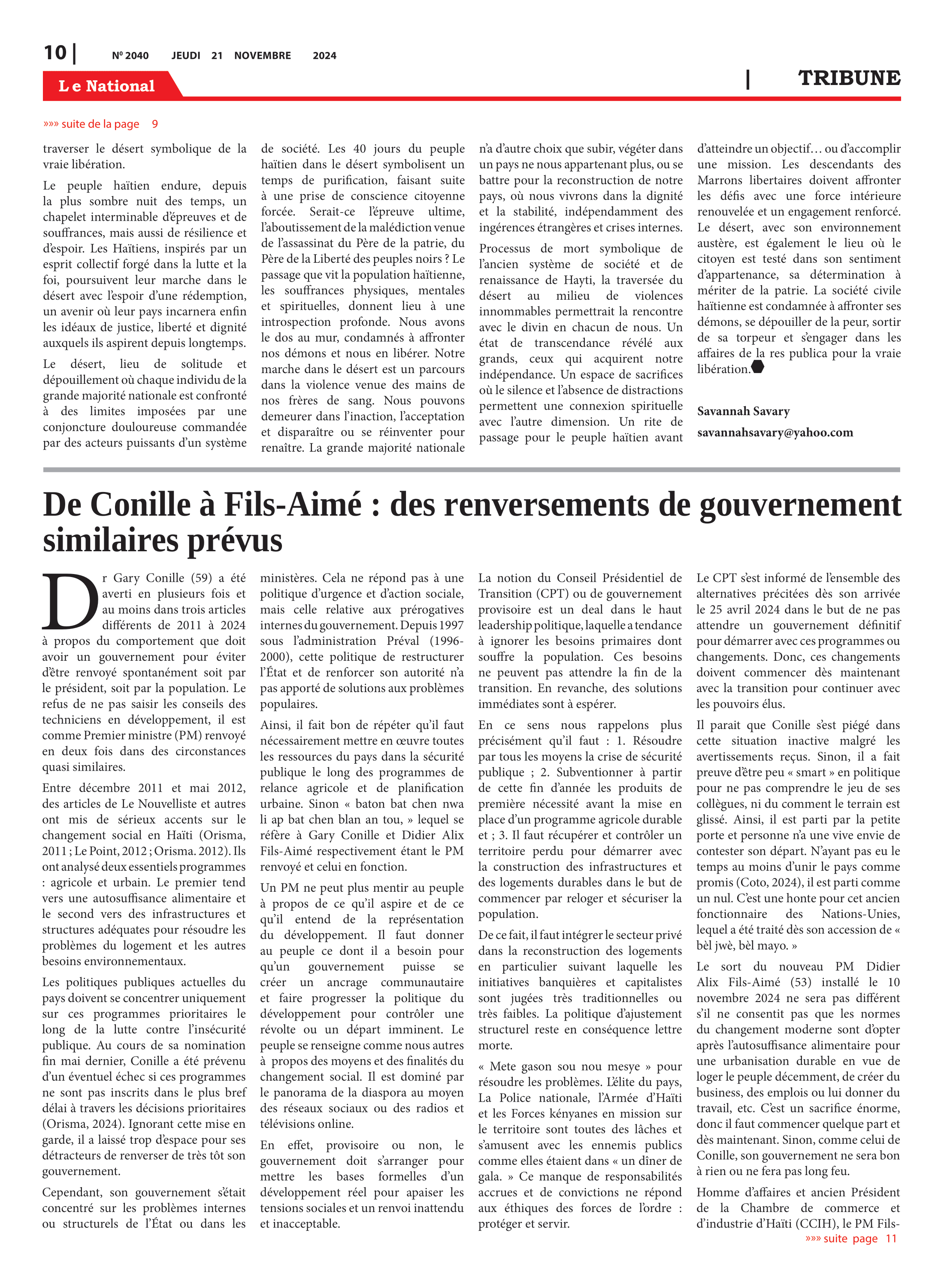 Page 10 de l'édition 2040