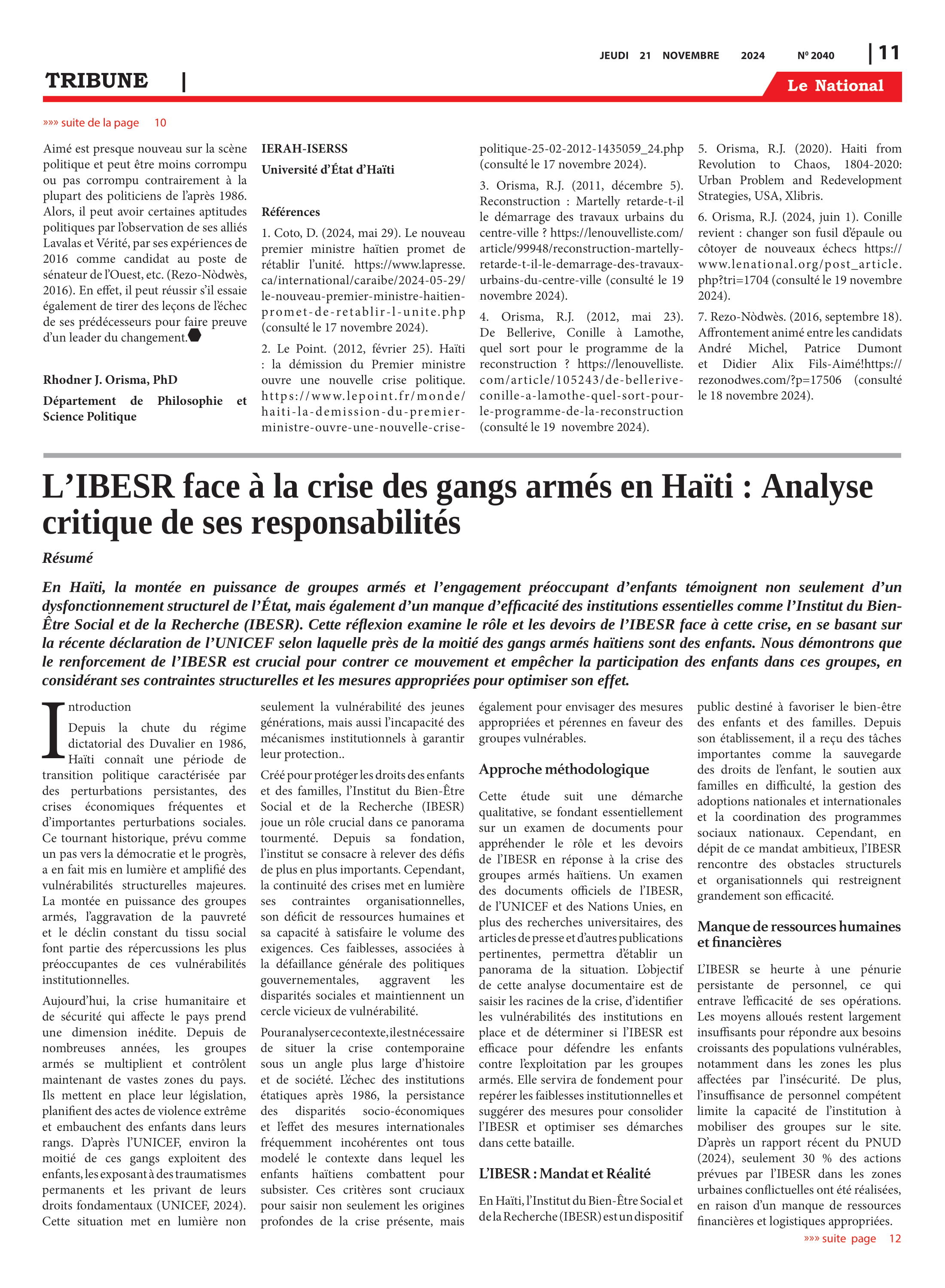 Page 11 de l'édition 2040