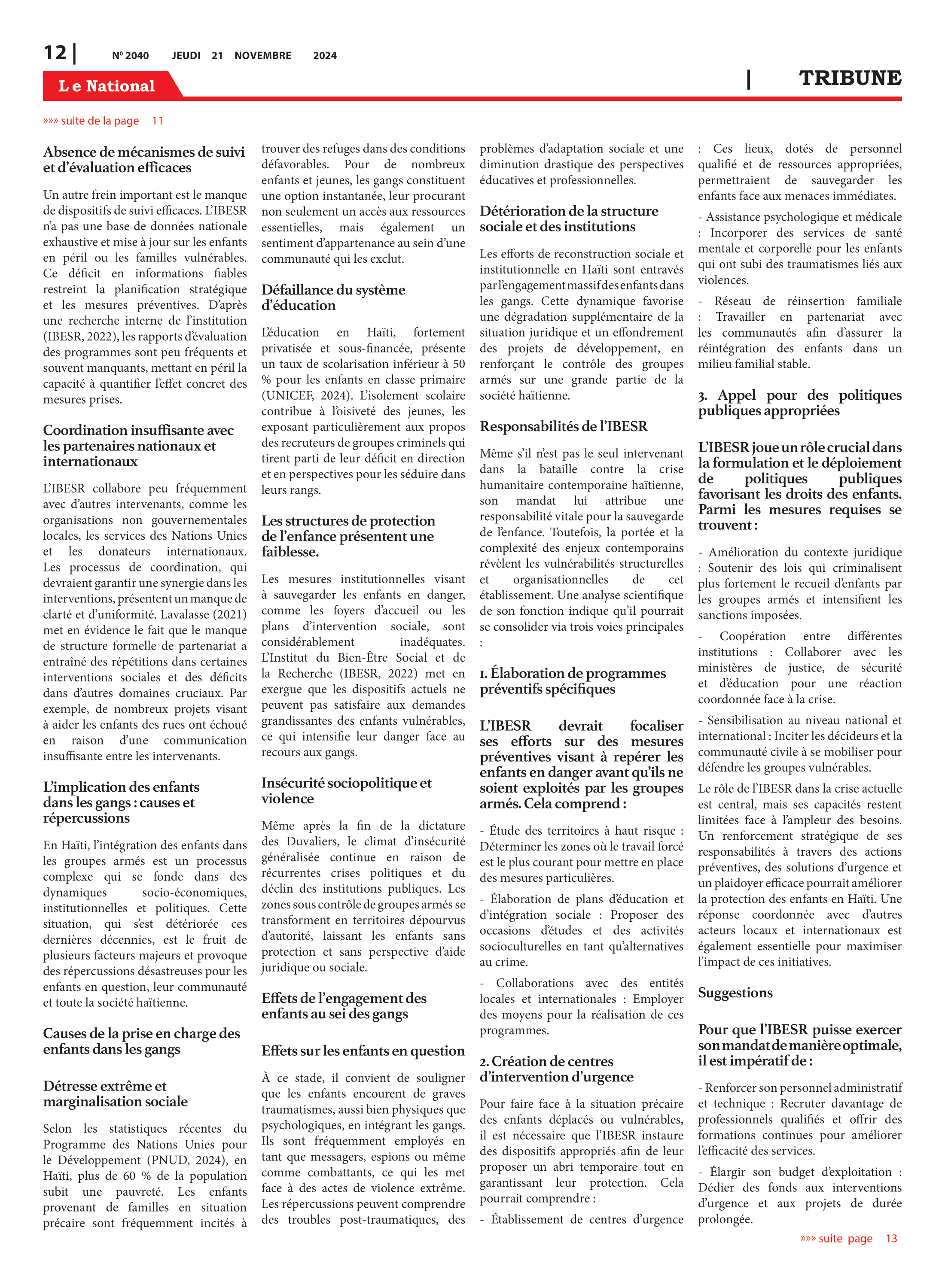 Page 12 de l'édition 2040