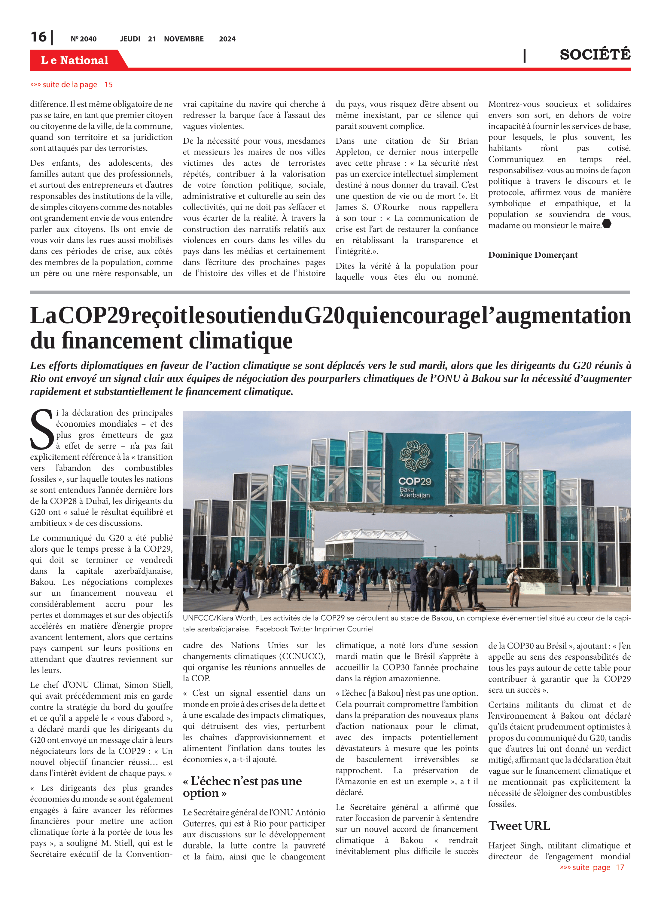 Page 16 de l'édition 2040
