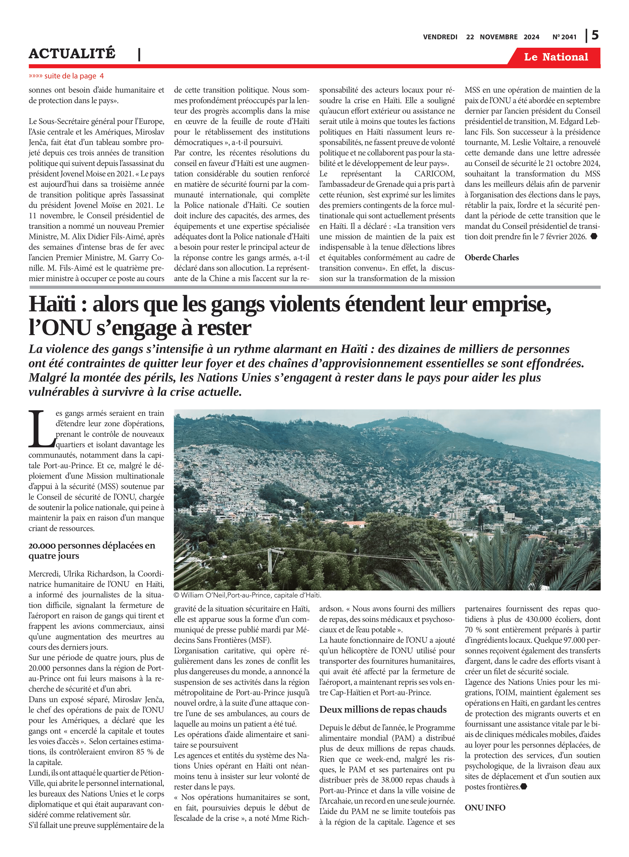 Page 5 de l'édition 2041