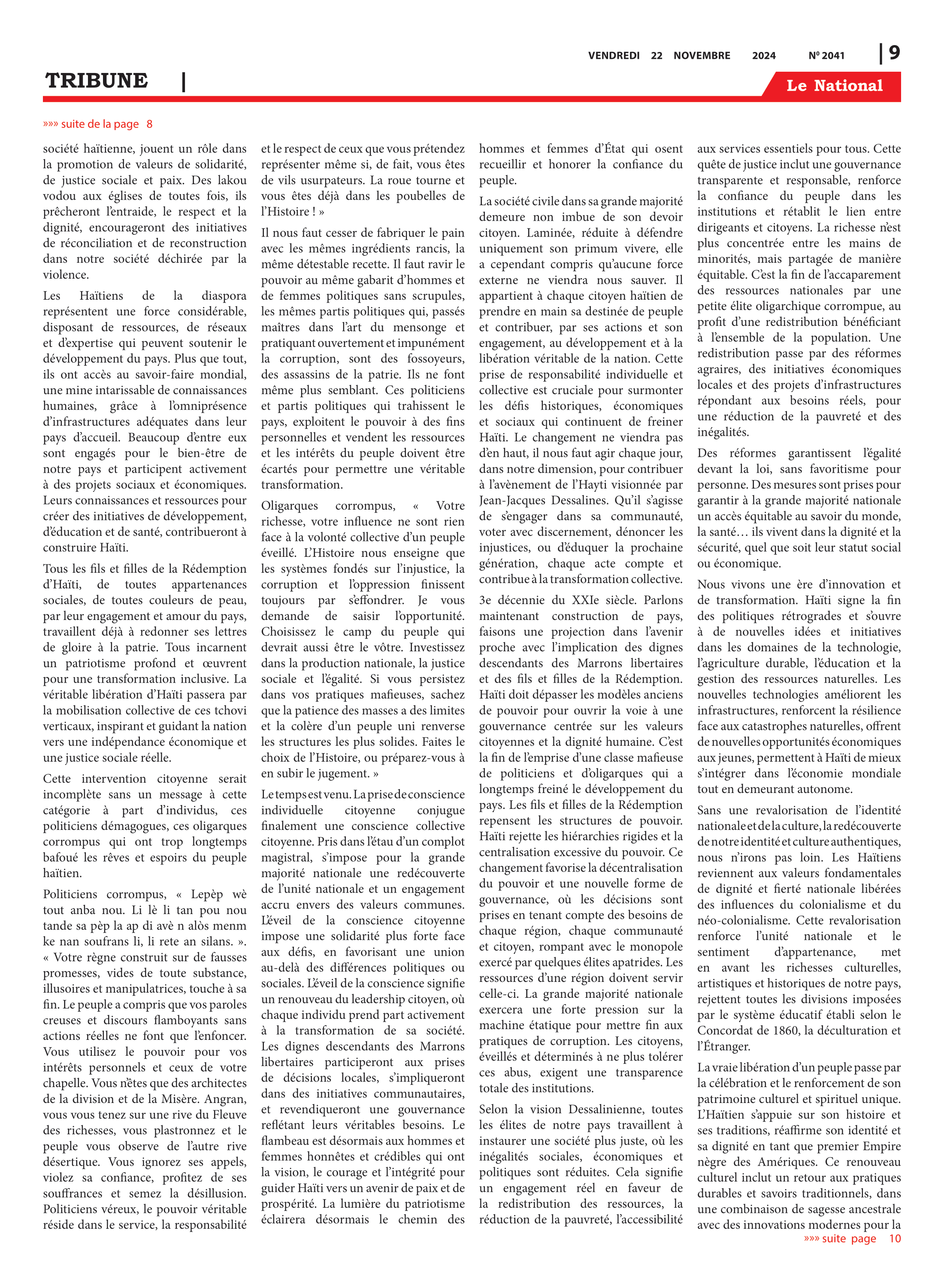Page 9 de l'édition 2041