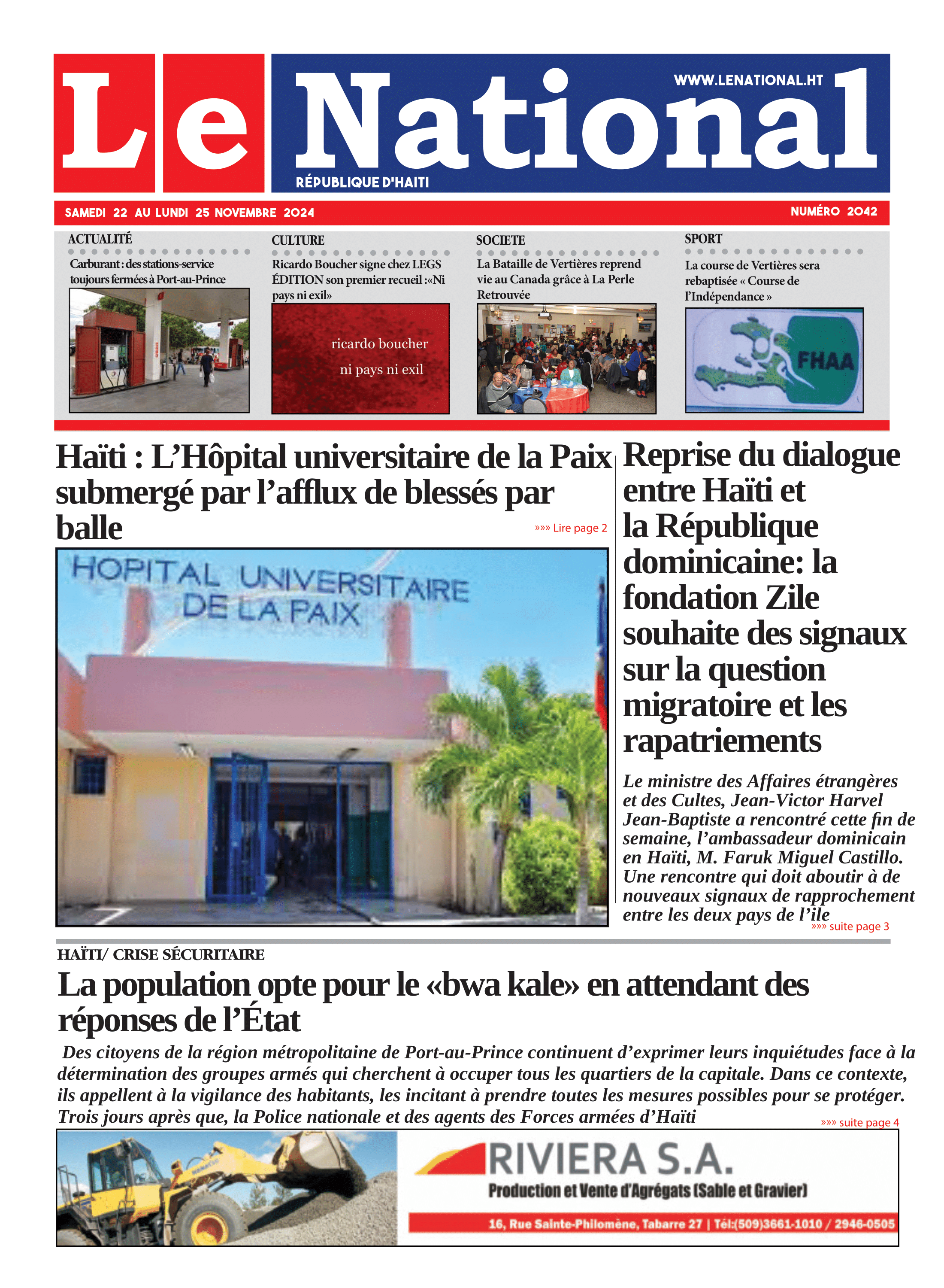 Page 1 de l'édition 2042