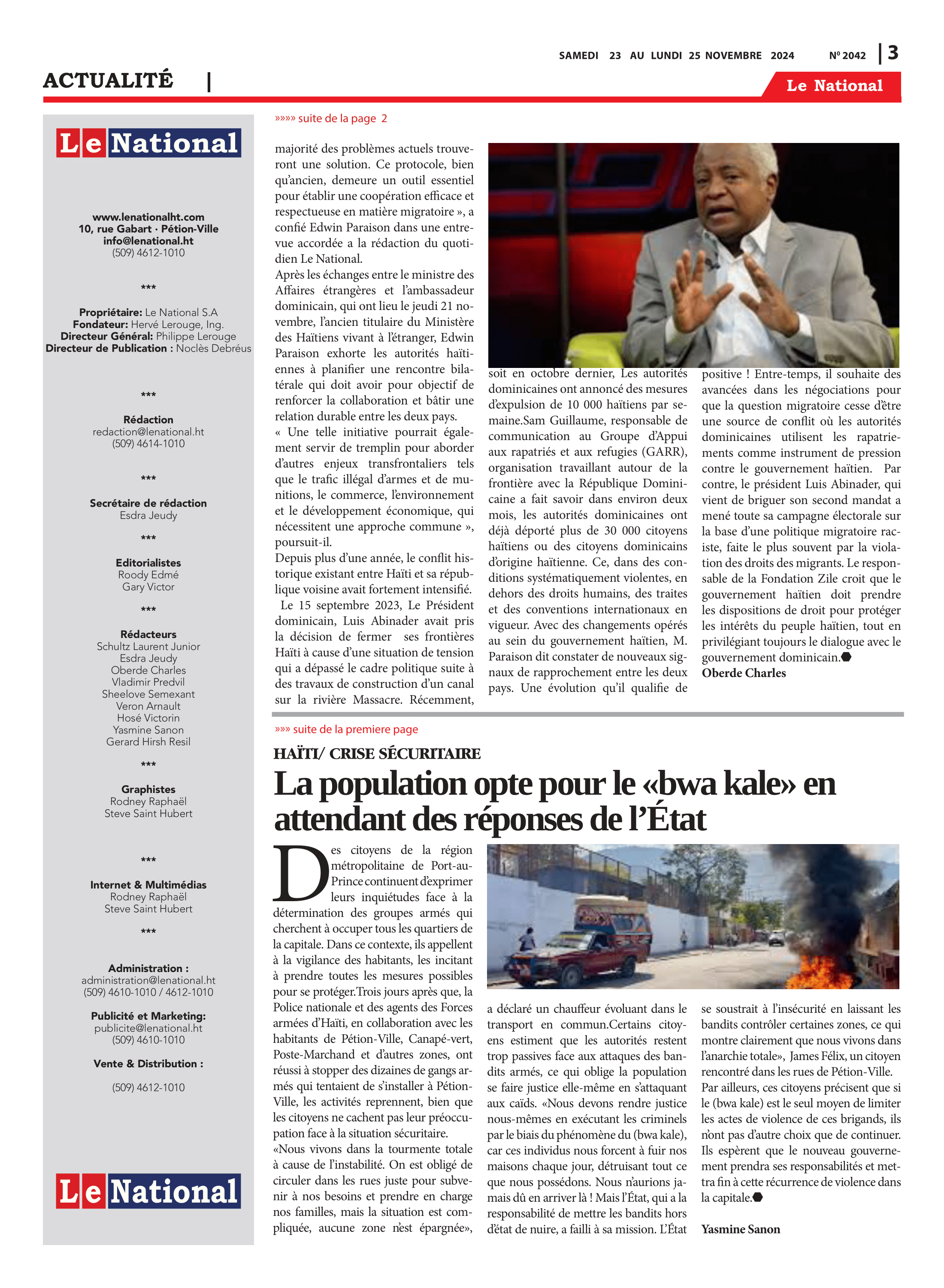 Page 3 de l'édition 2042