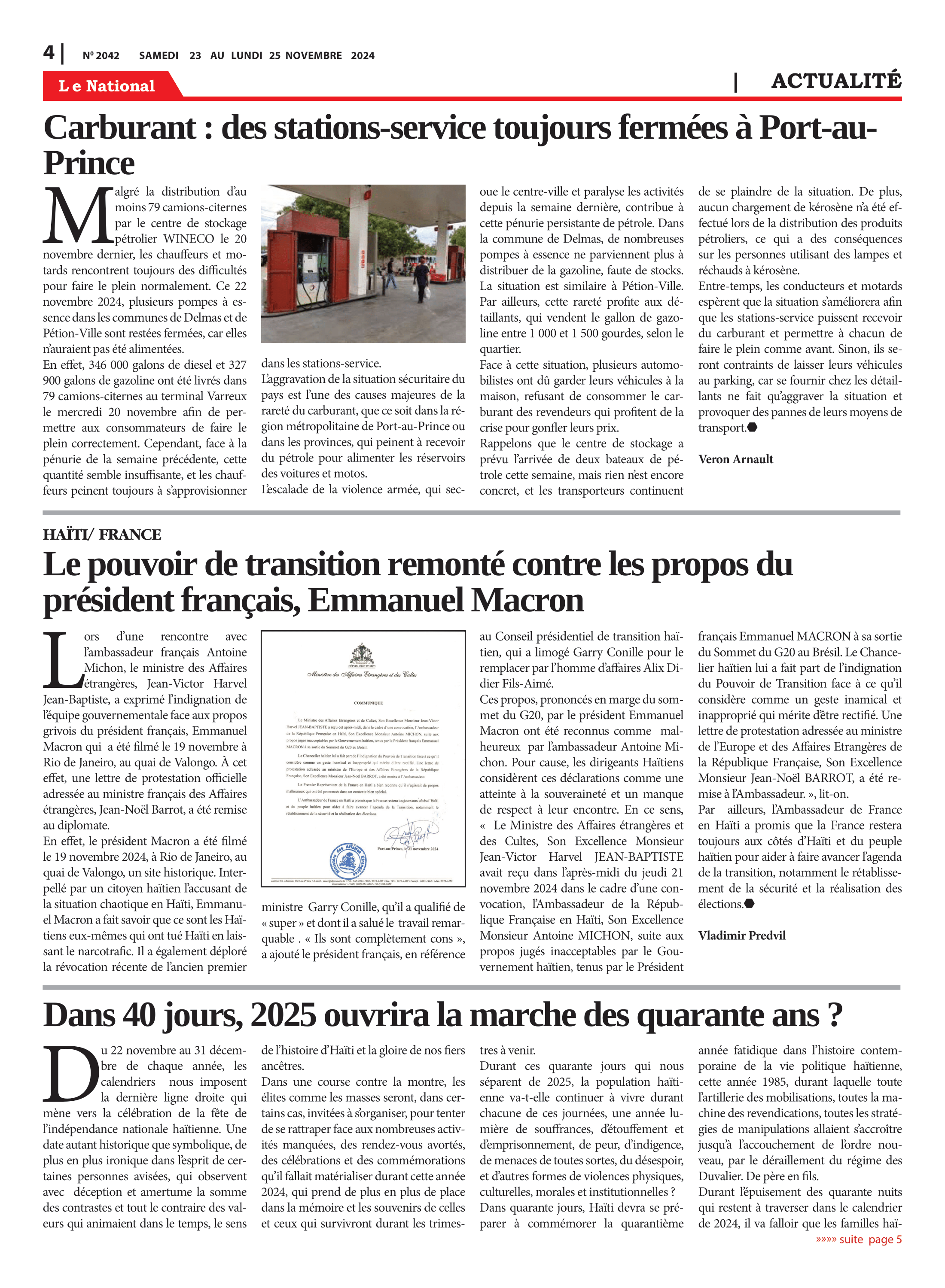 Page 4 de l'édition 2042