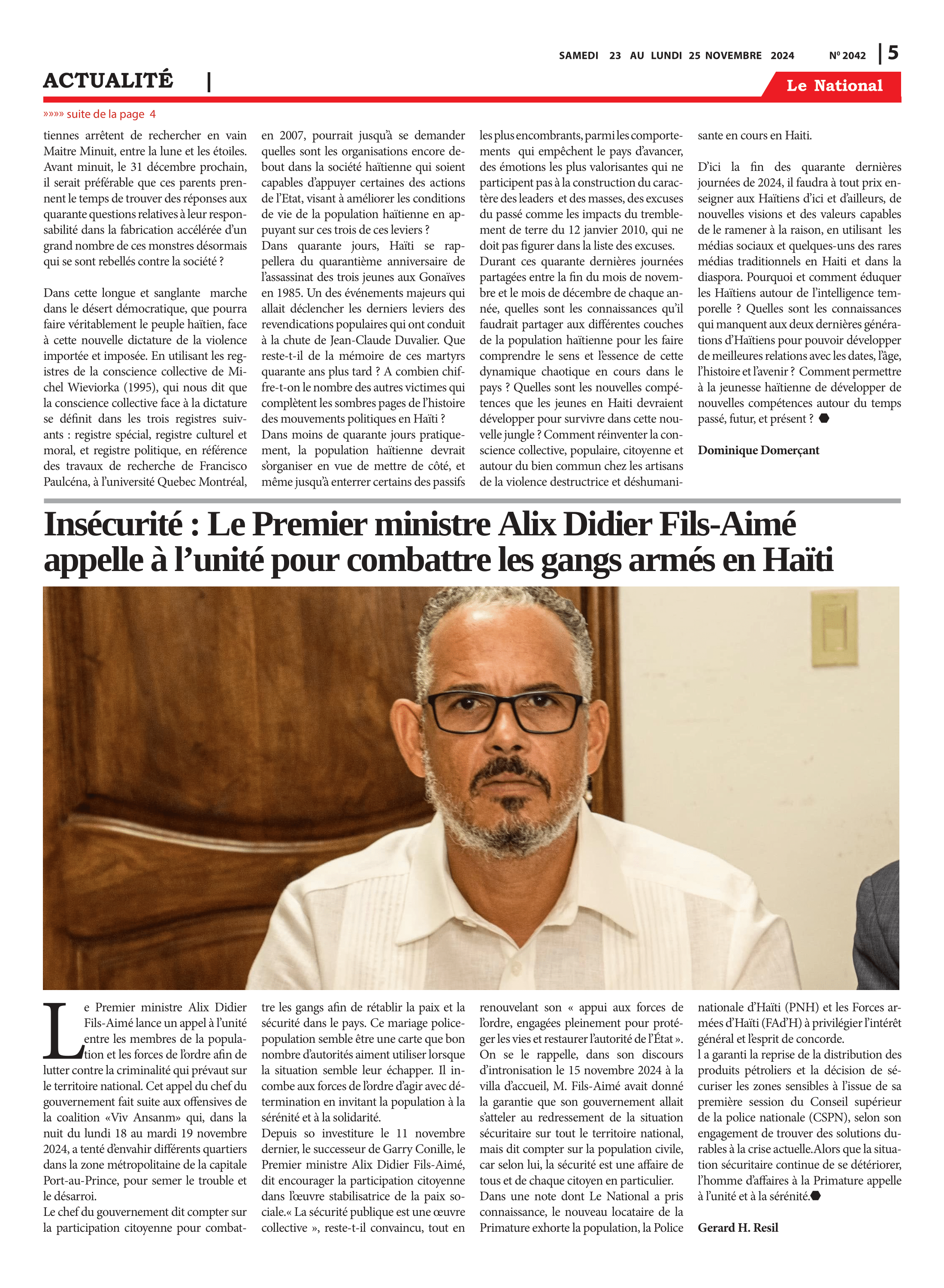Page 5 de l'édition 2042