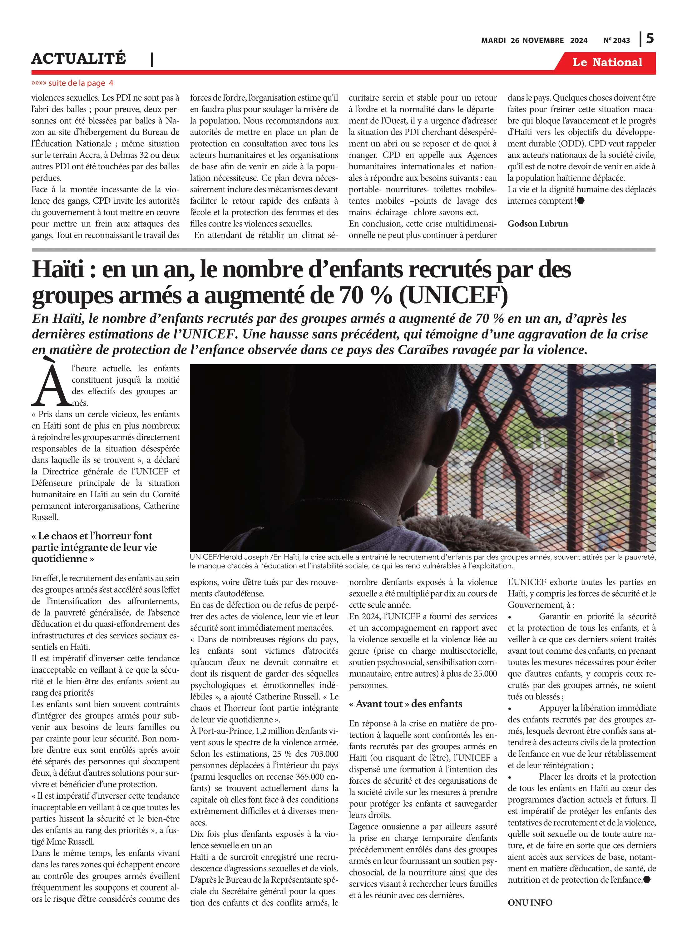 Page 5 de l'édition 2043