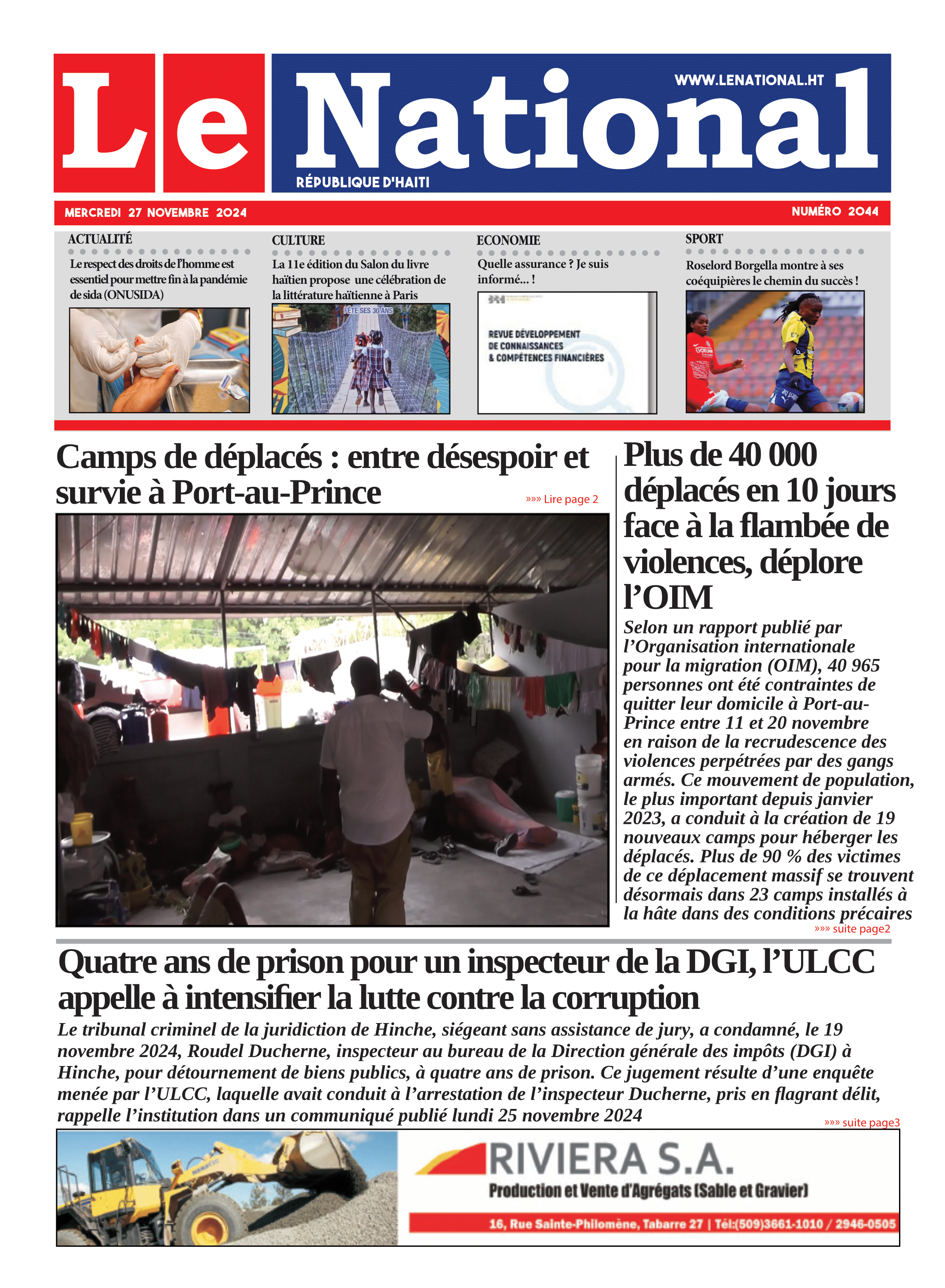 Page 1 de l'édition 2044