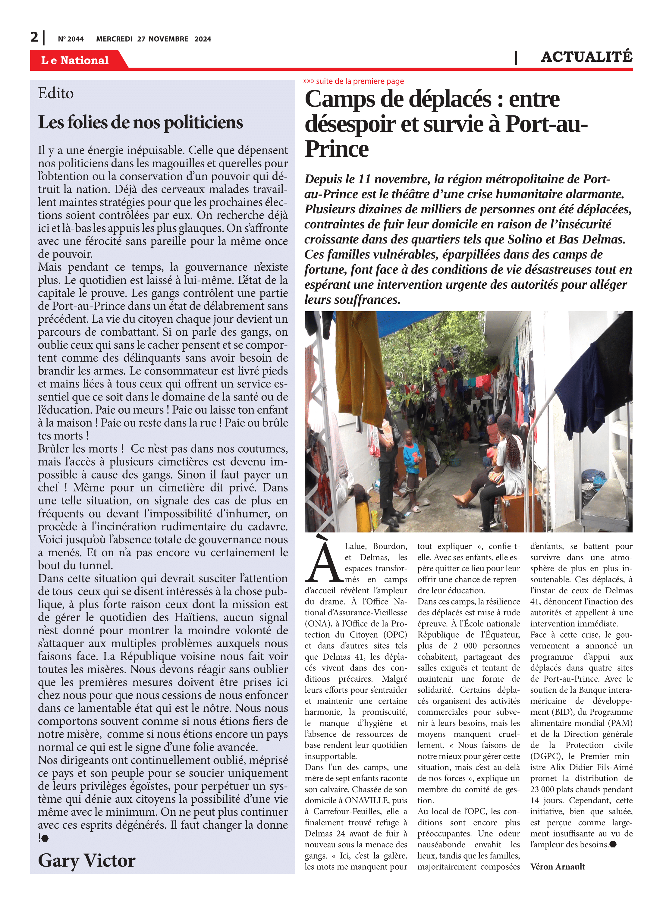 Page 2 de l'édition 2044