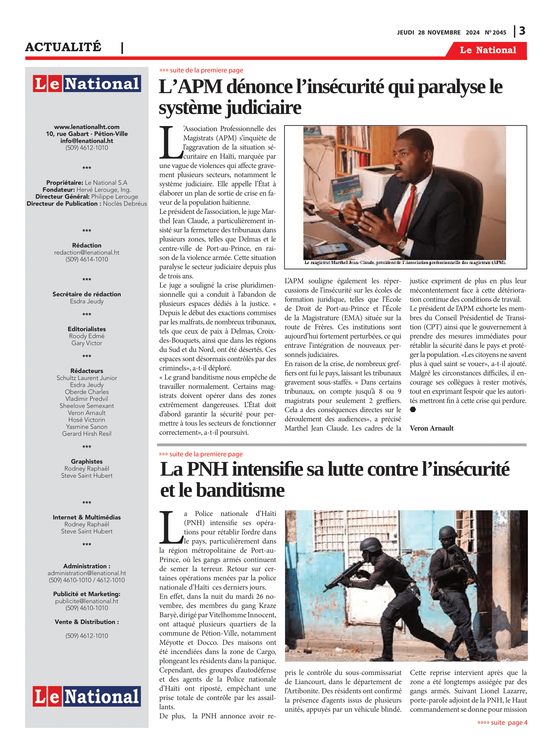 Page 3 de l'édition 2045