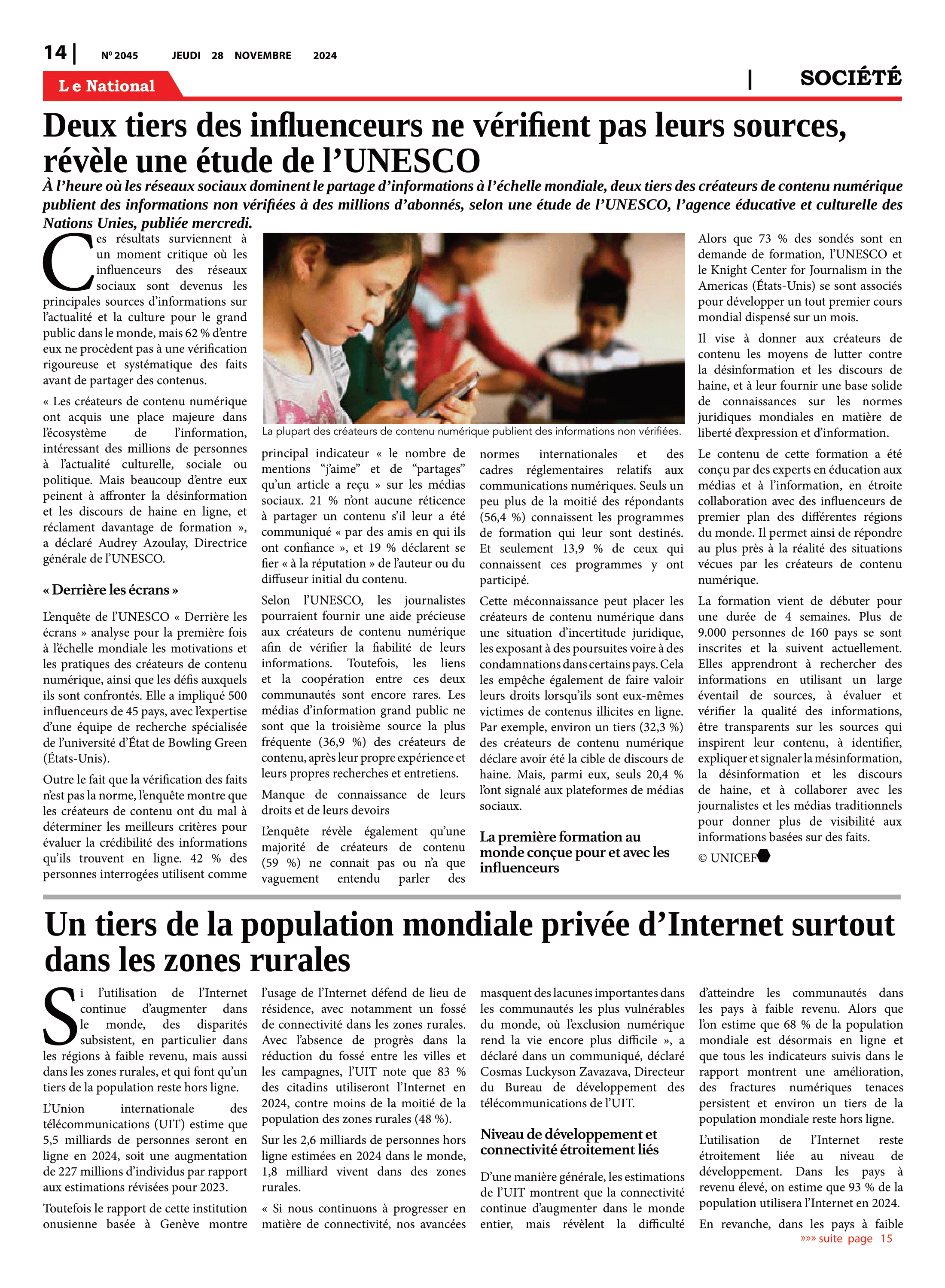 Page 14 de l'édition 2045