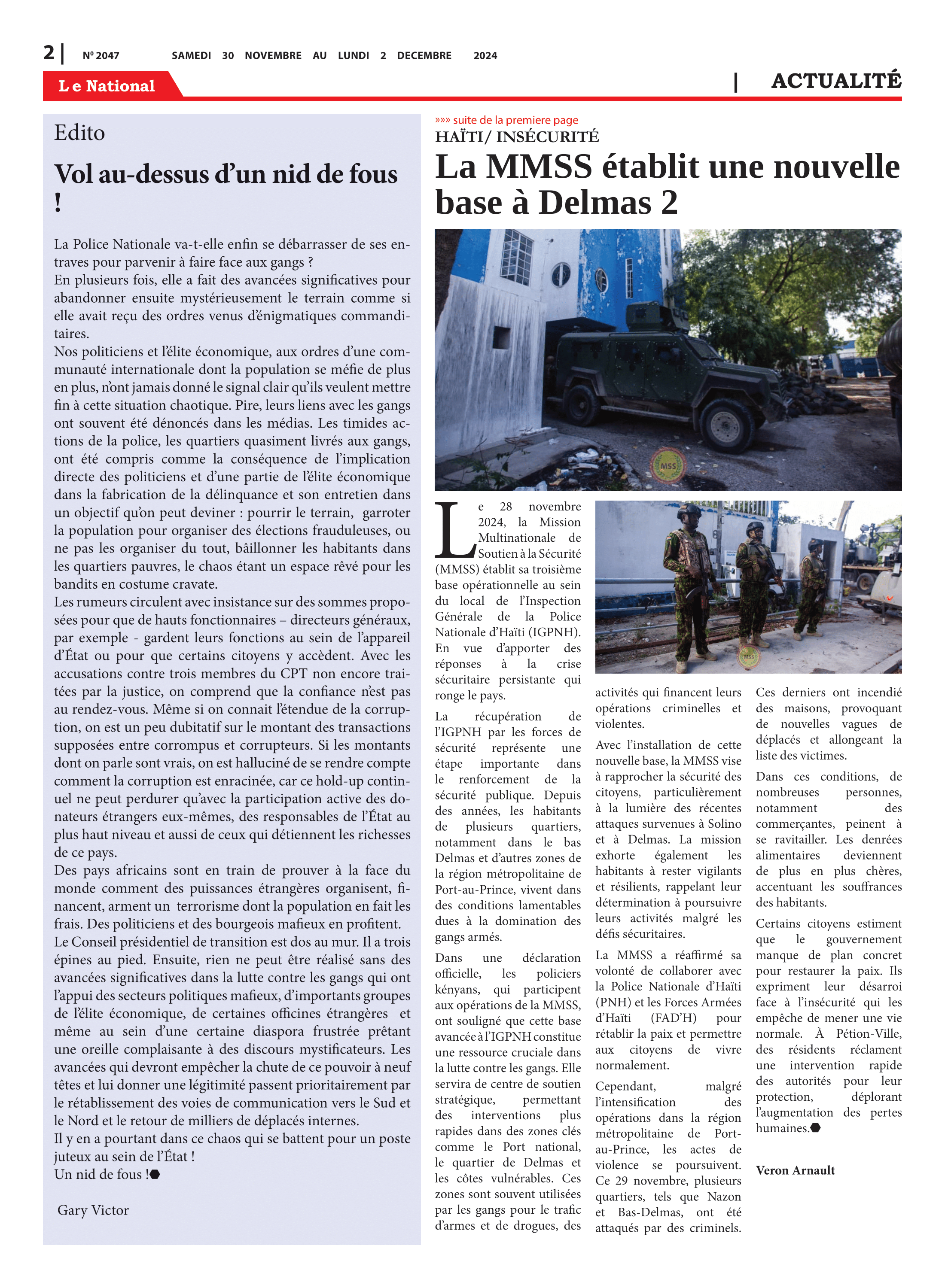 Page 2 de l'édition 2047