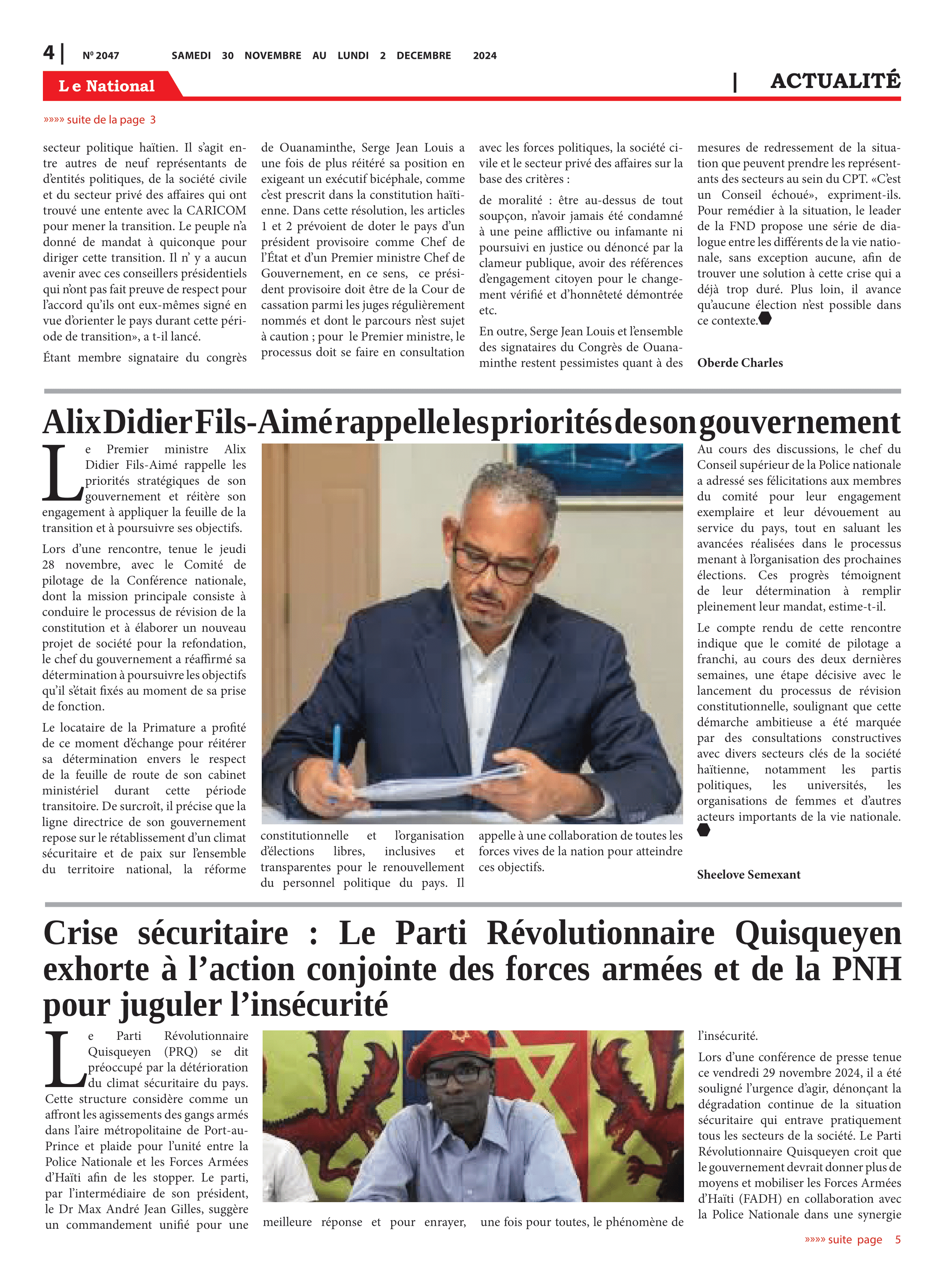 Page 4 de l'édition 2047