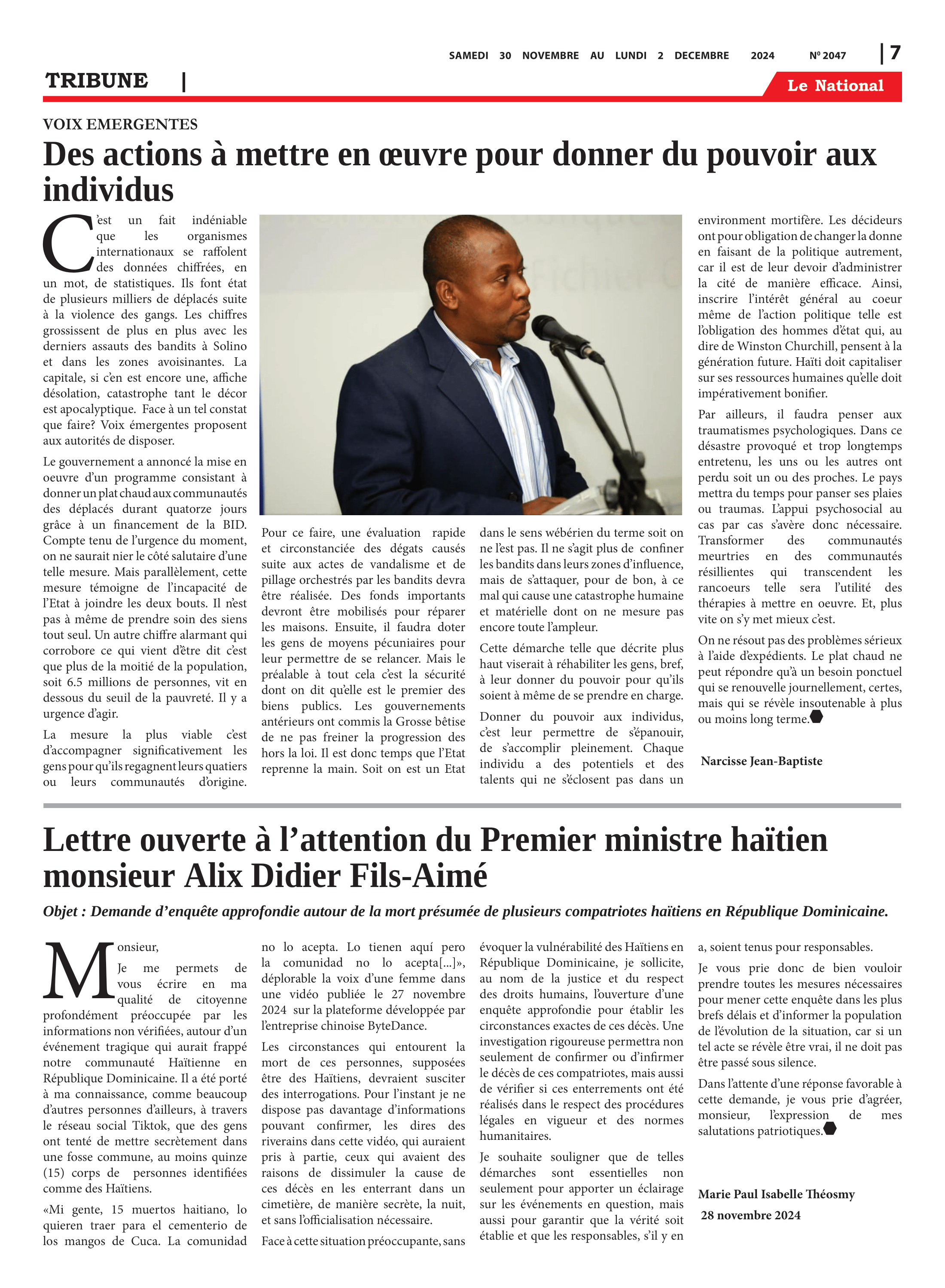 Page 7 de l'édition 2047