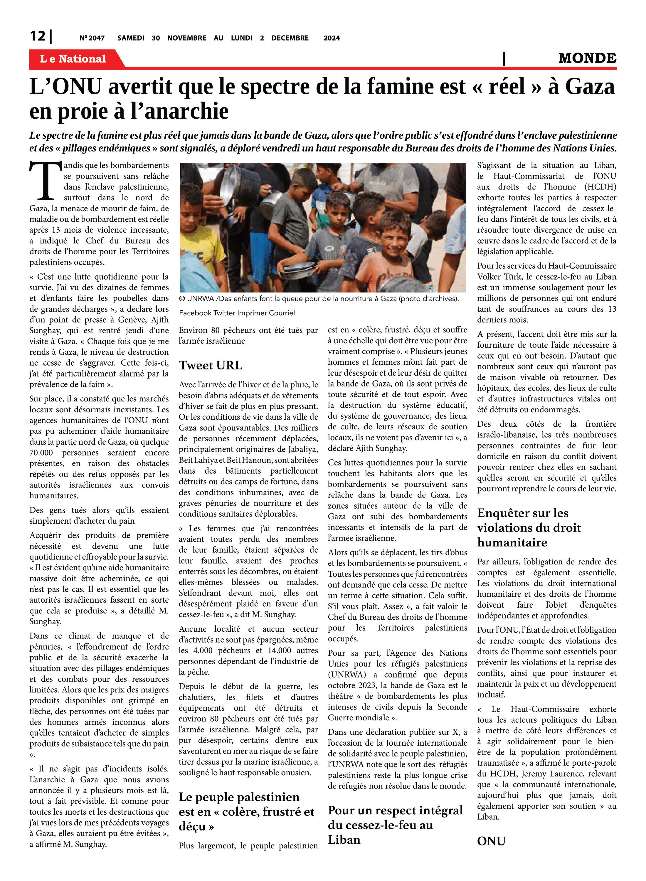 Page 12 de l'édition 2047
