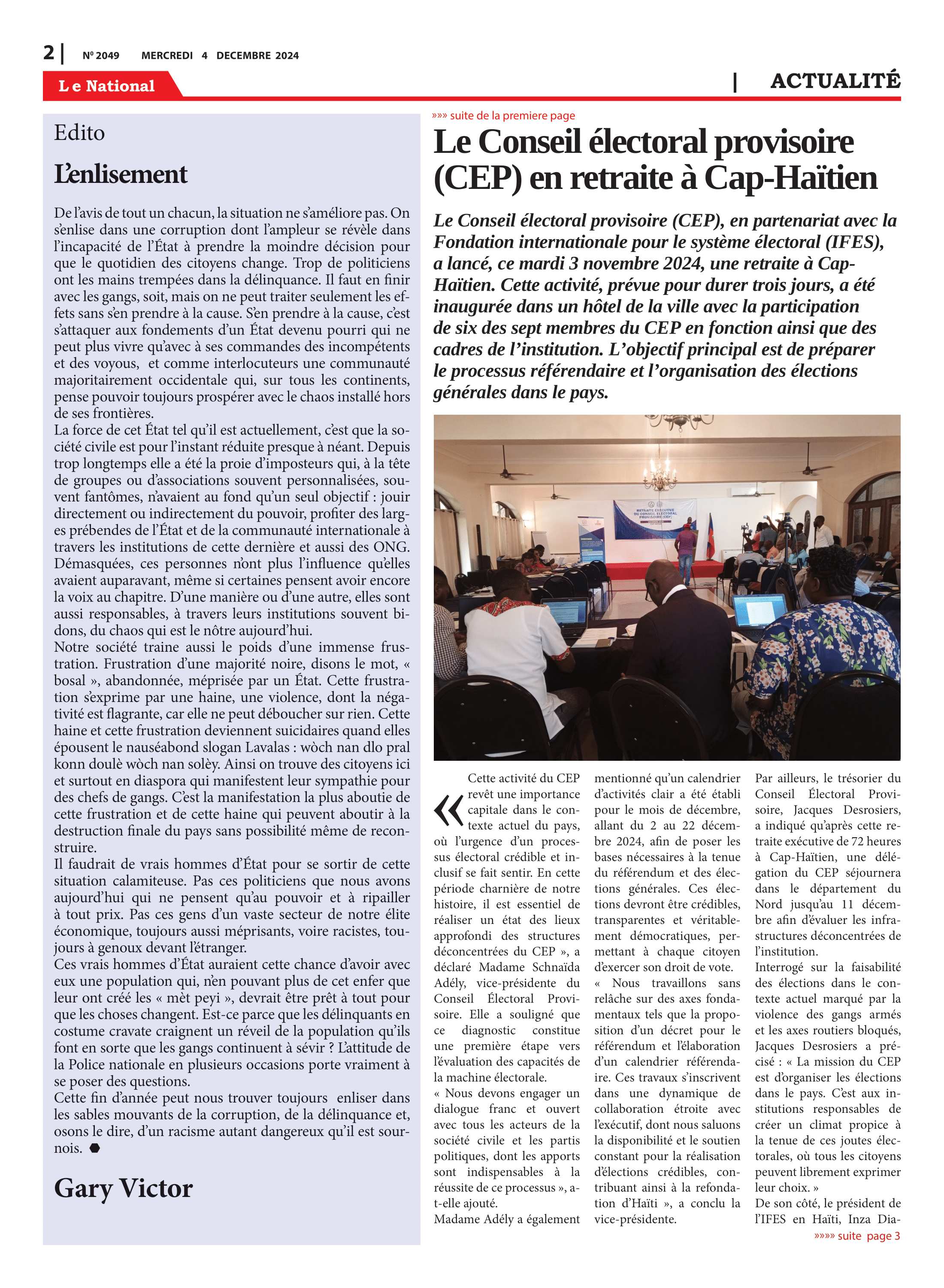 Page 2 de l'édition 2049