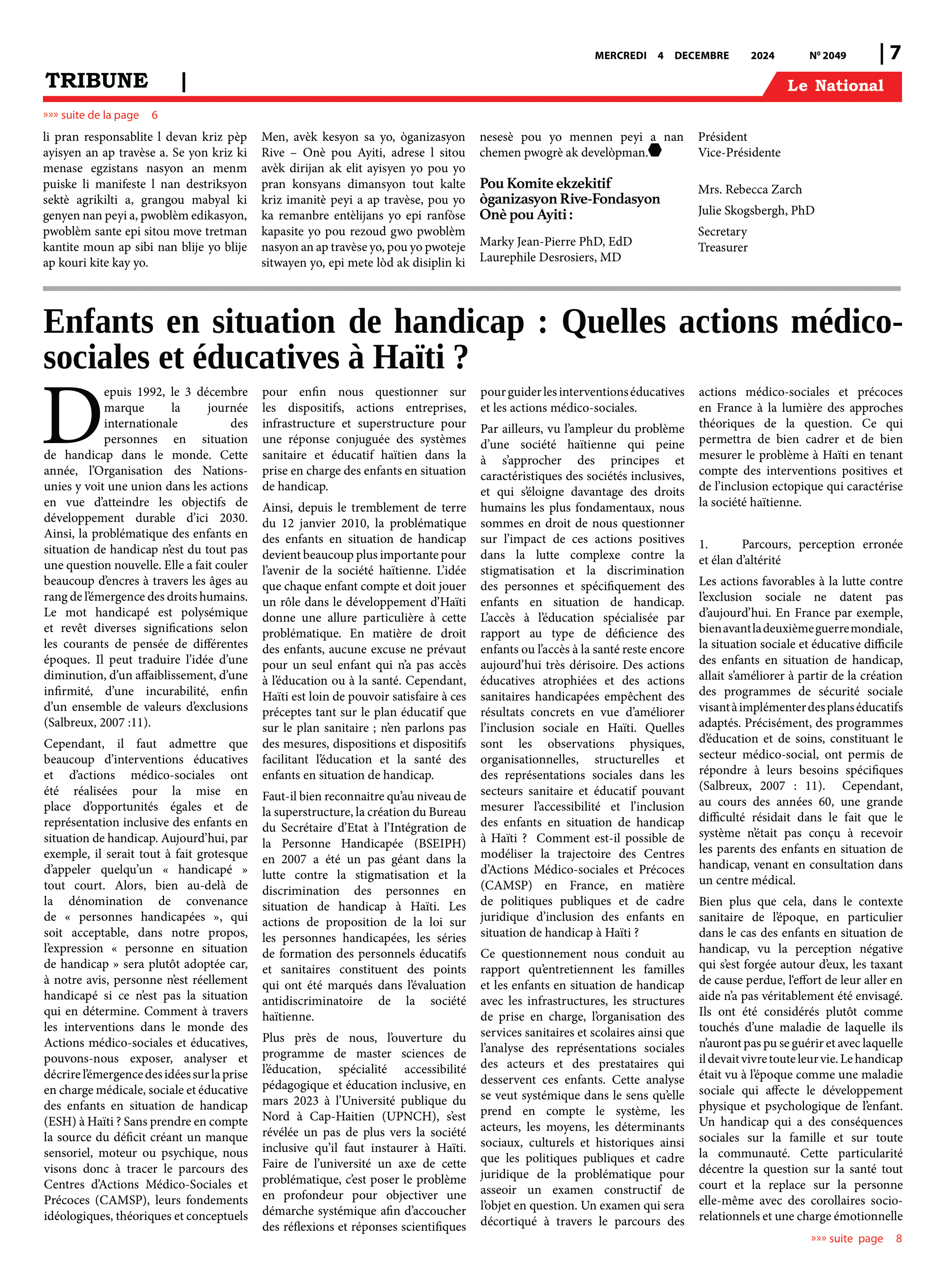 Page 7 de l'édition 2050