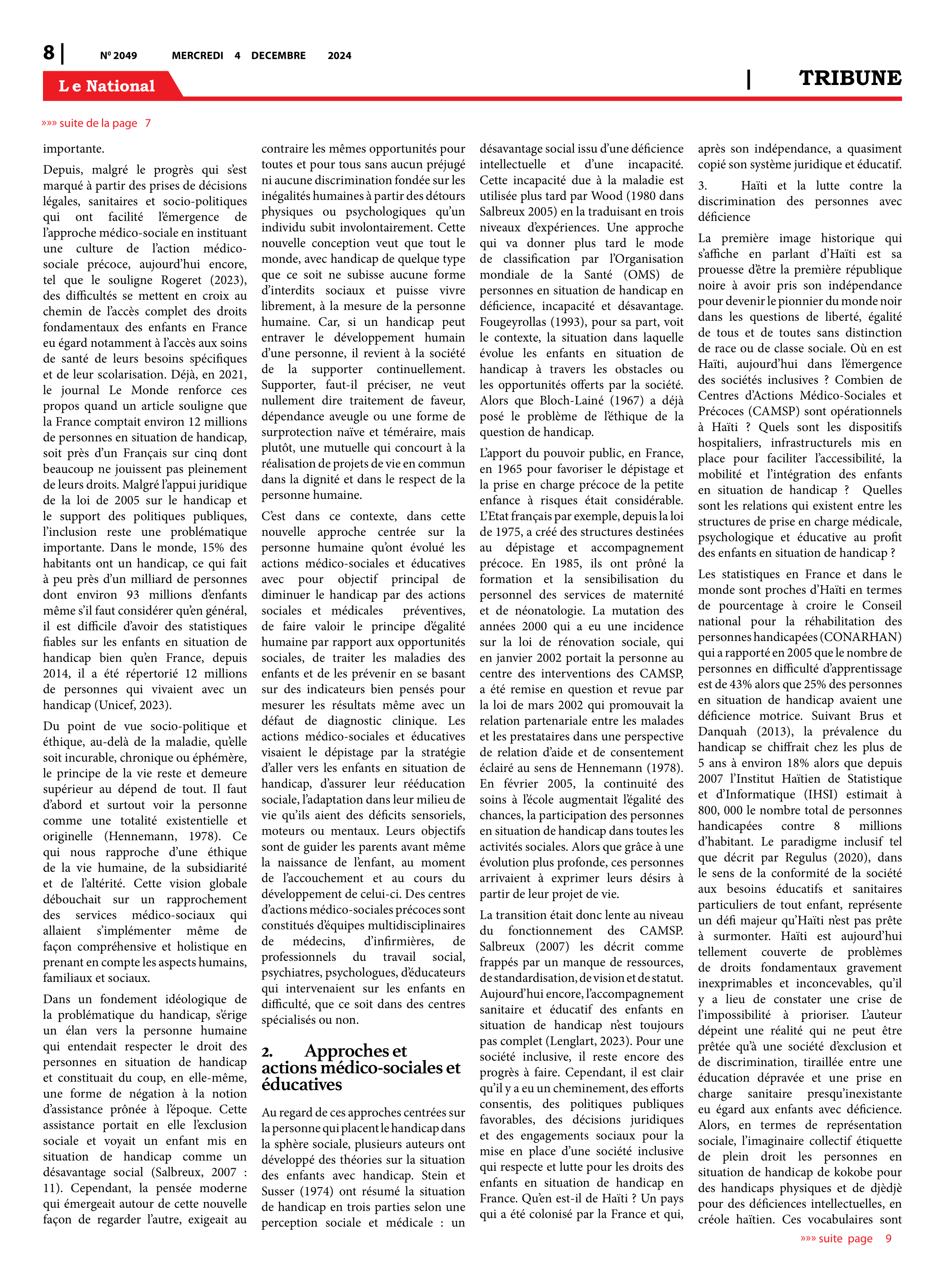 Page 8 de l'édition 2050