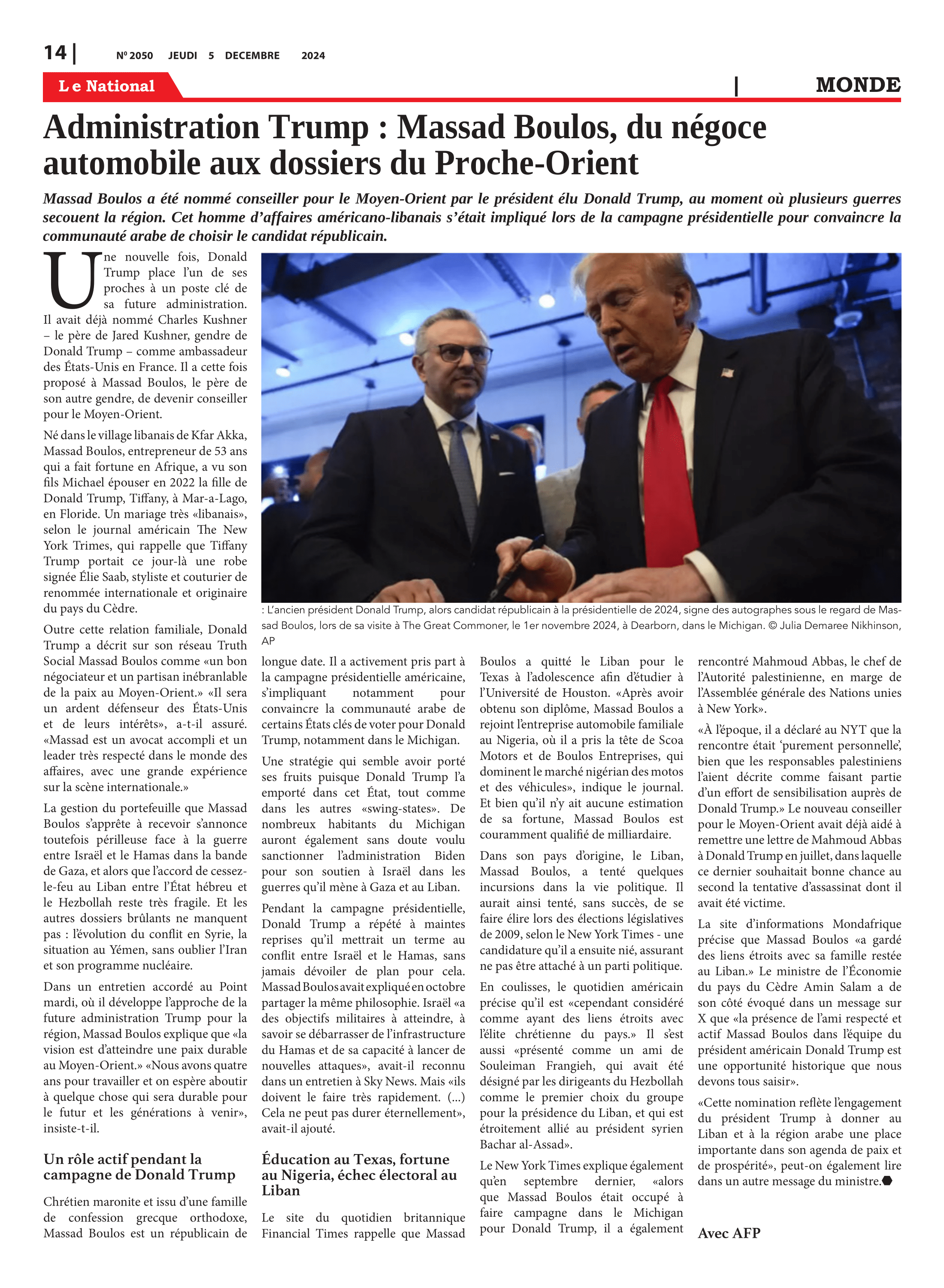 Page 14 de l'édition 2050