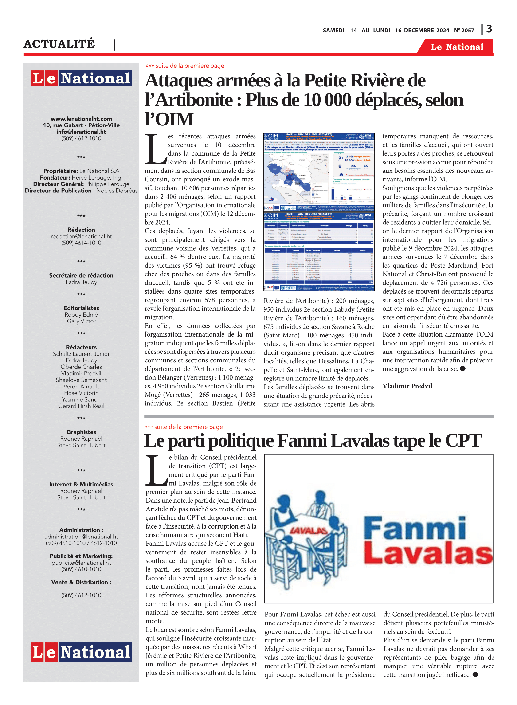 Page 3 de l'édition 2057