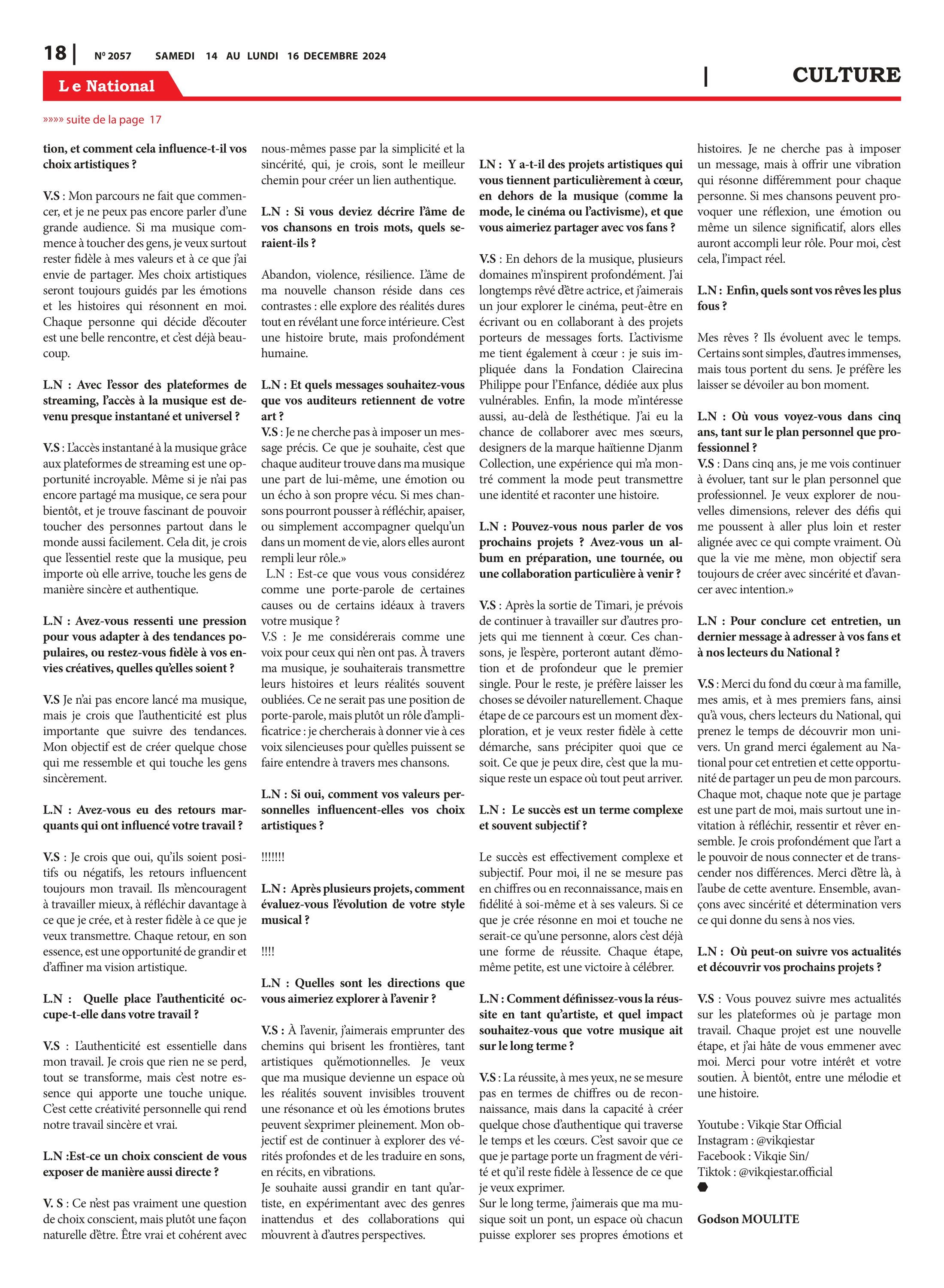 Page 18 de l'édition 2057