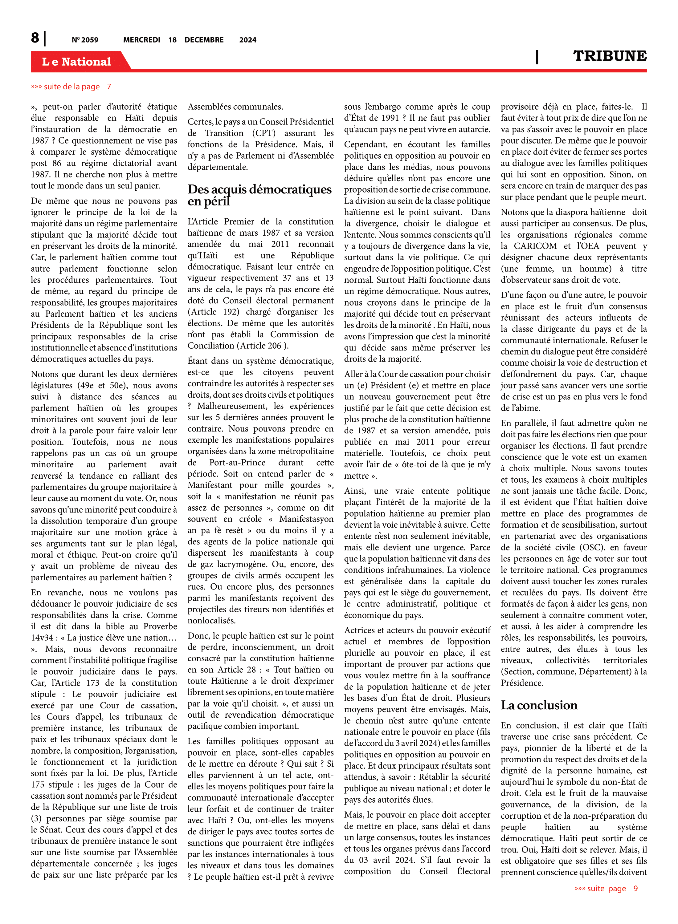 Page 8 de l'édition 2059