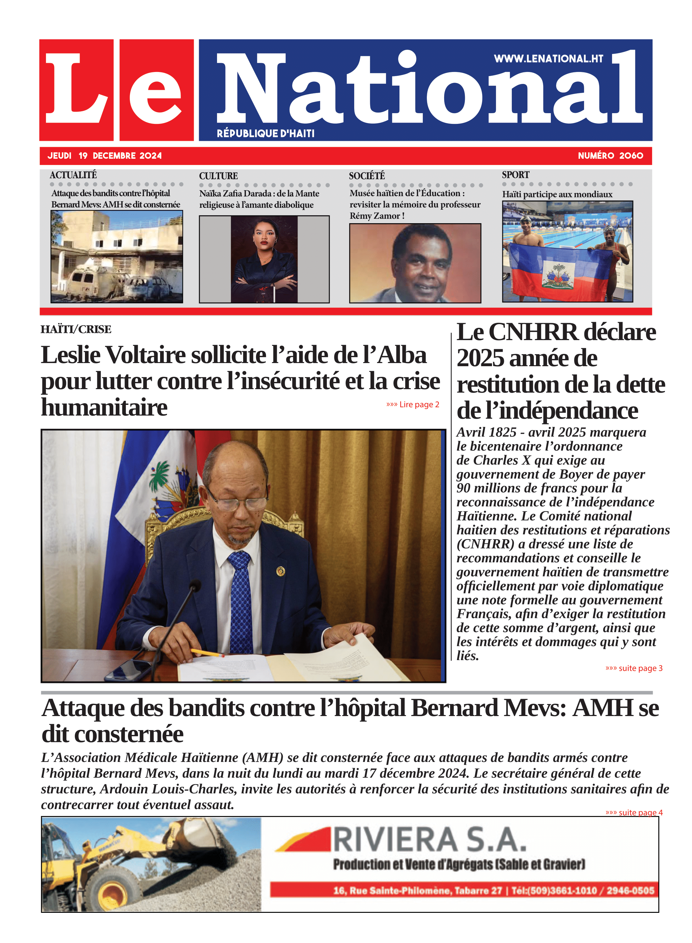 Page 1 de l'édition 2060