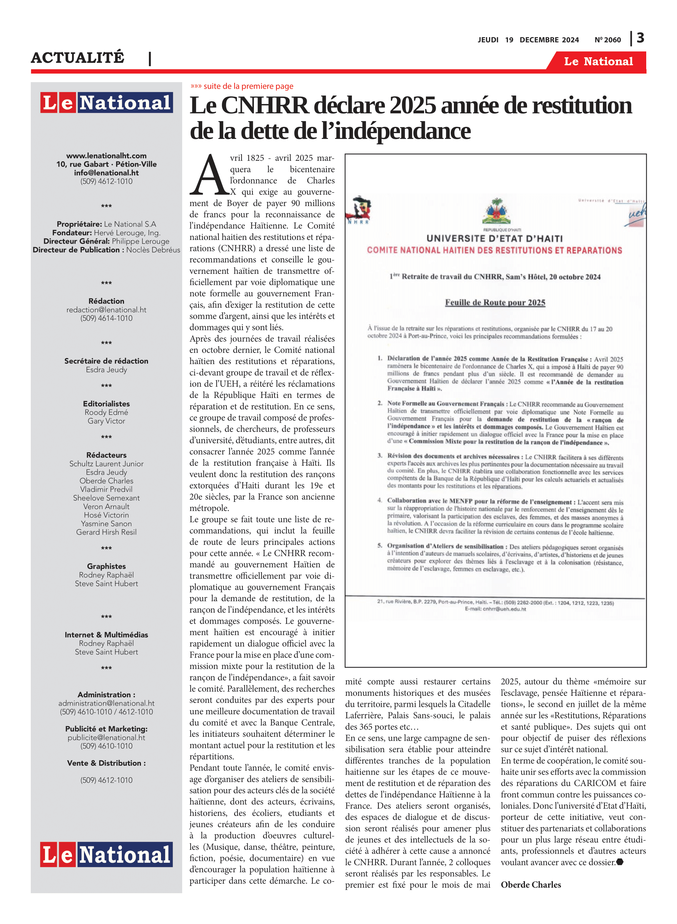 Page 3 de l'édition 2060