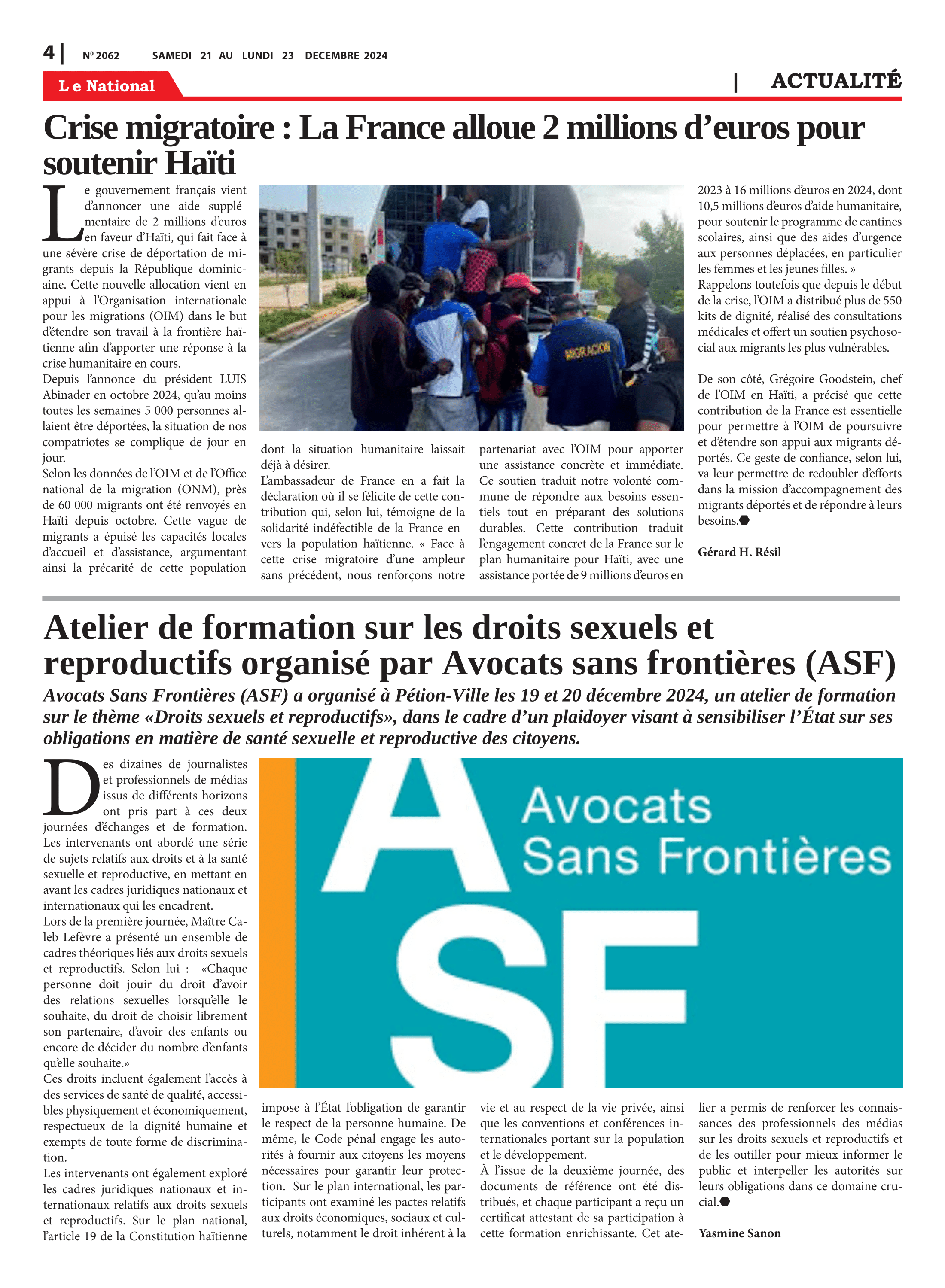Page 4 de l'édition 2062
