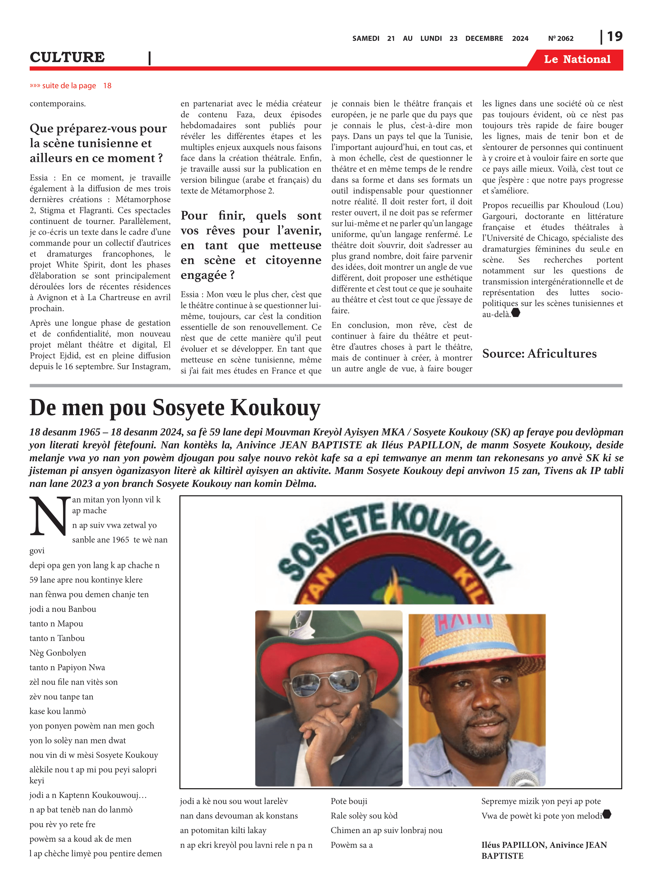 Page 19 de l'édition 2062
