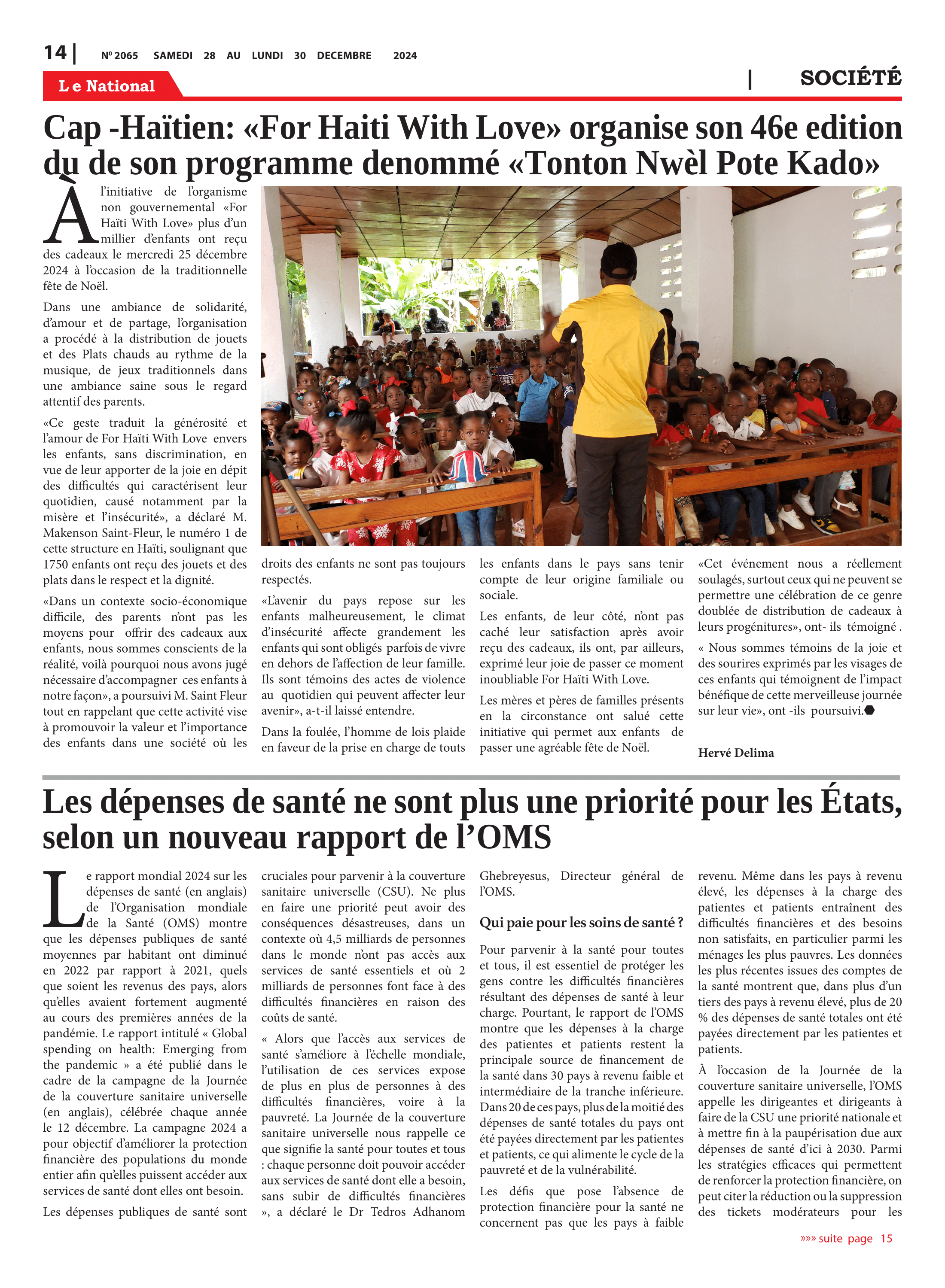 Page 14 de l'édition 2065