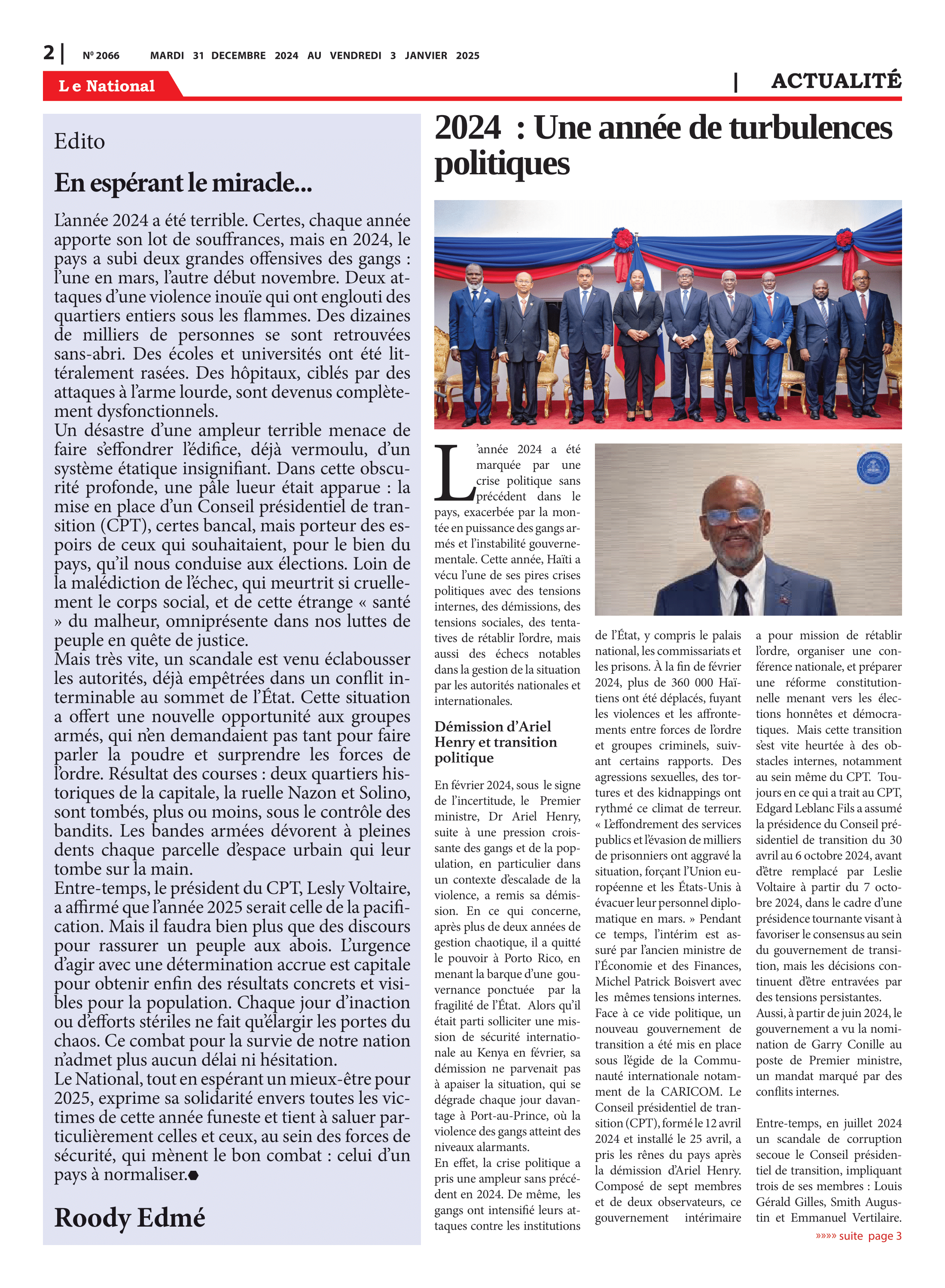 Page 2 de l'édition 2066