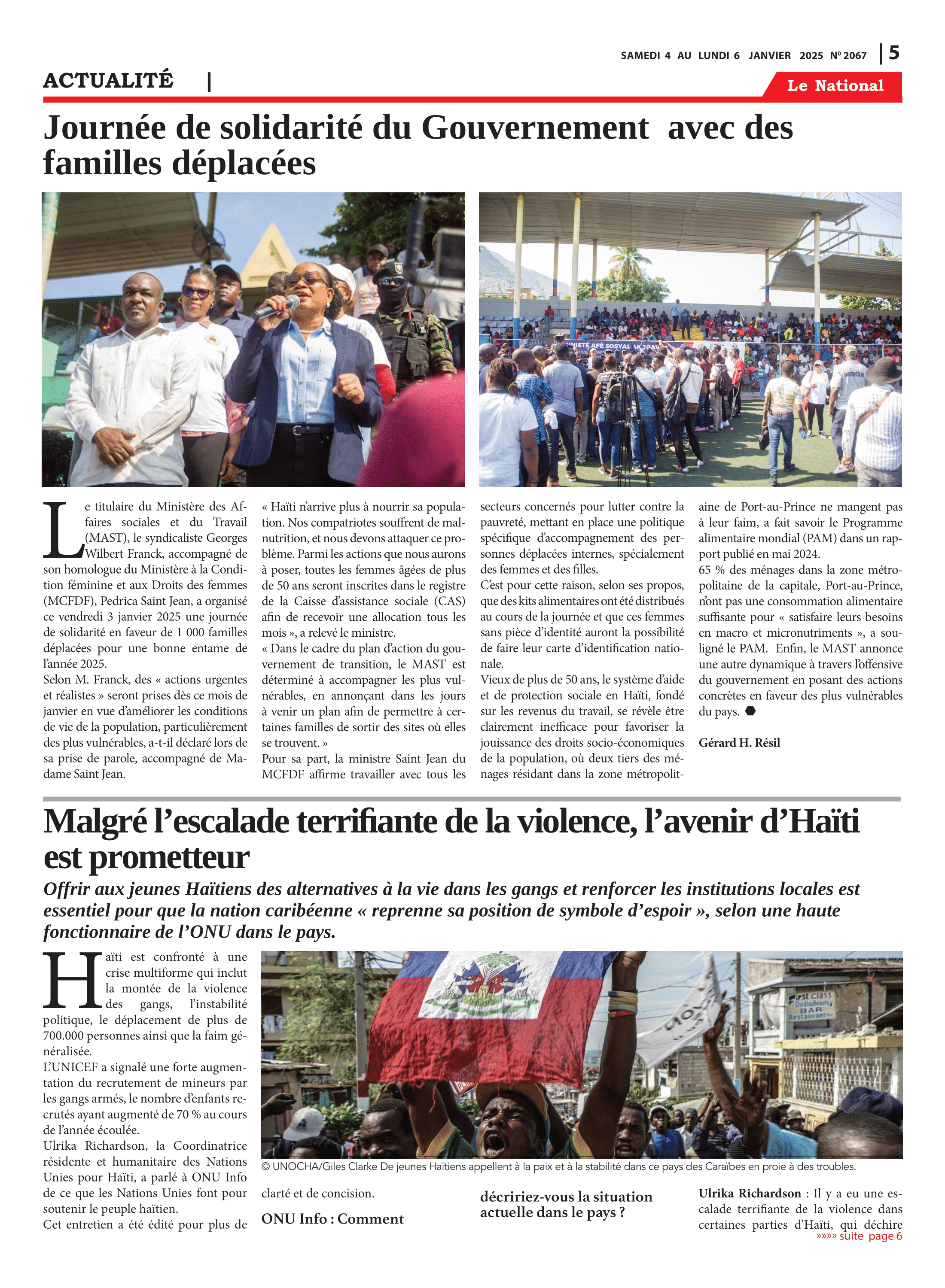 Page 5 de l'édition 2067