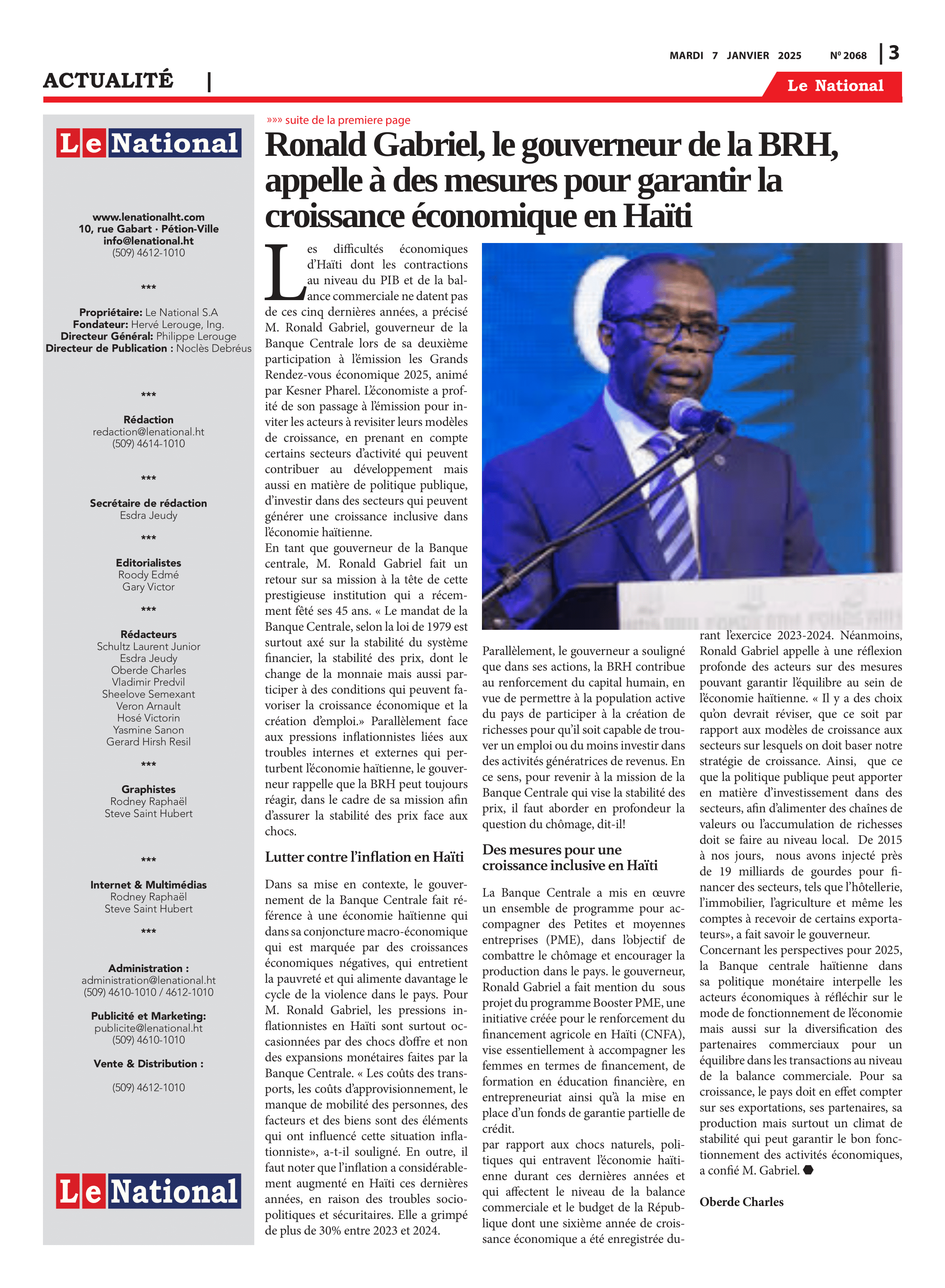 Page 3 de l'édition 2068