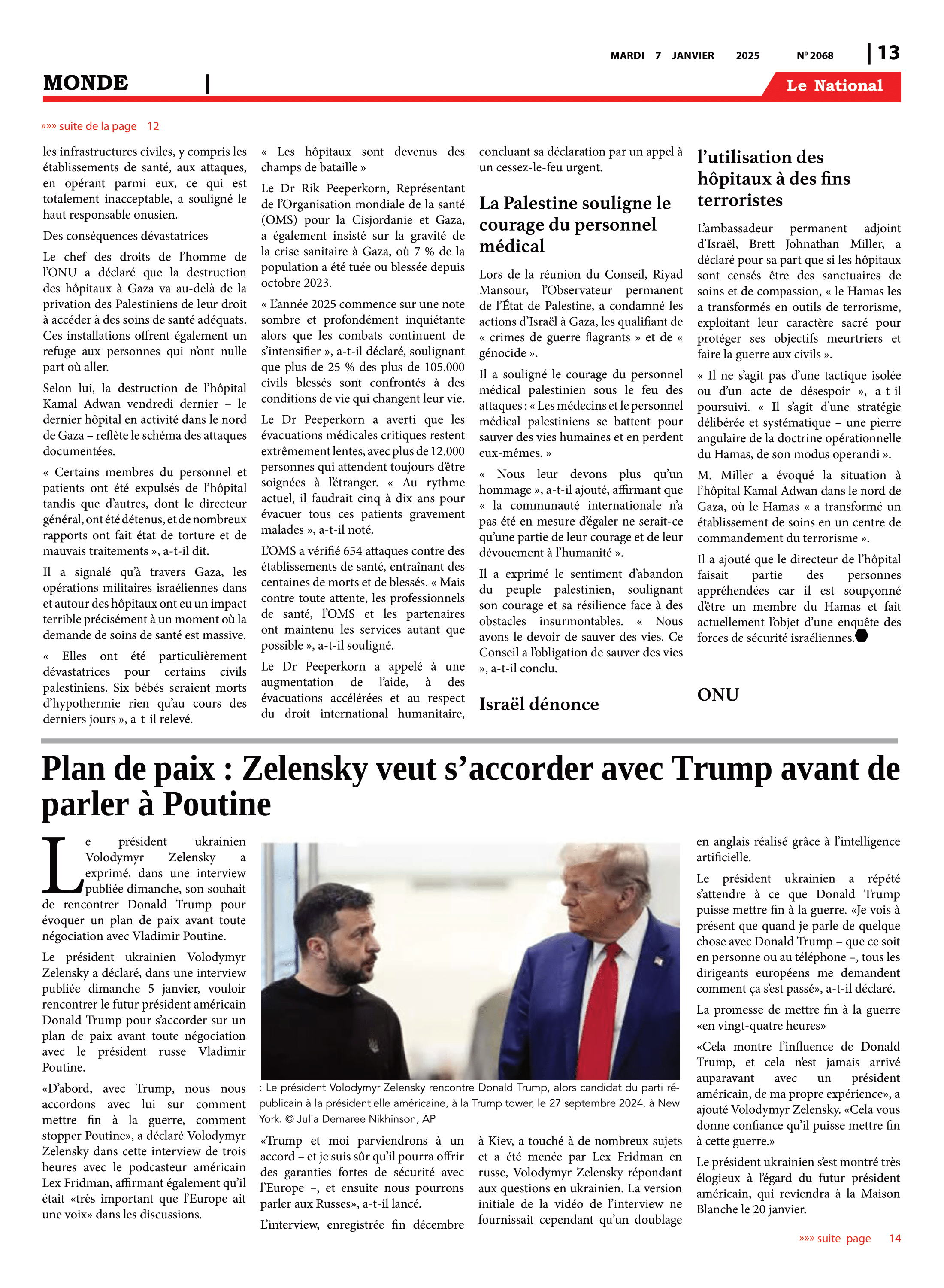 Page 13 de l'édition 2068
