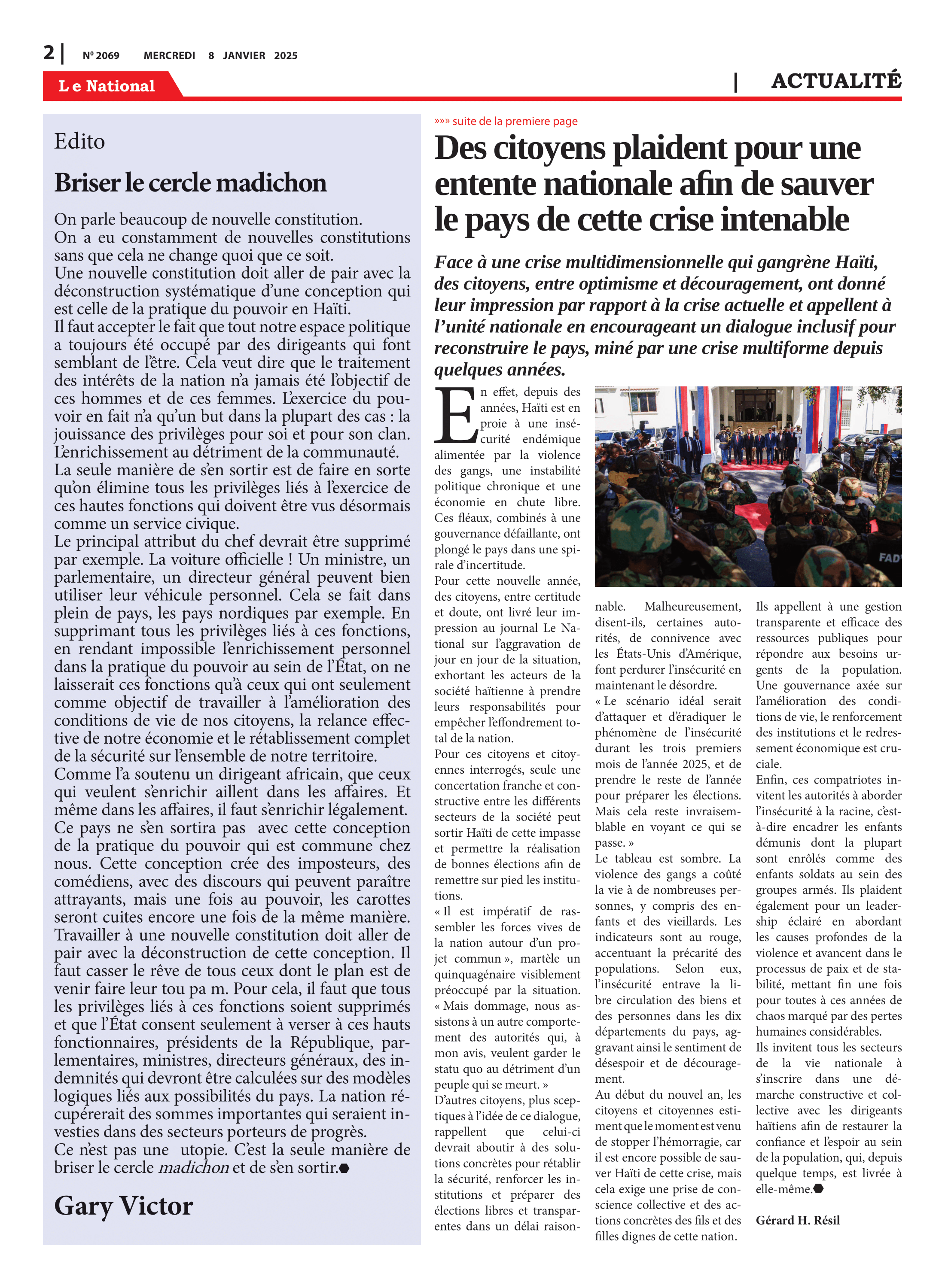 Page 2 de l'édition 2069