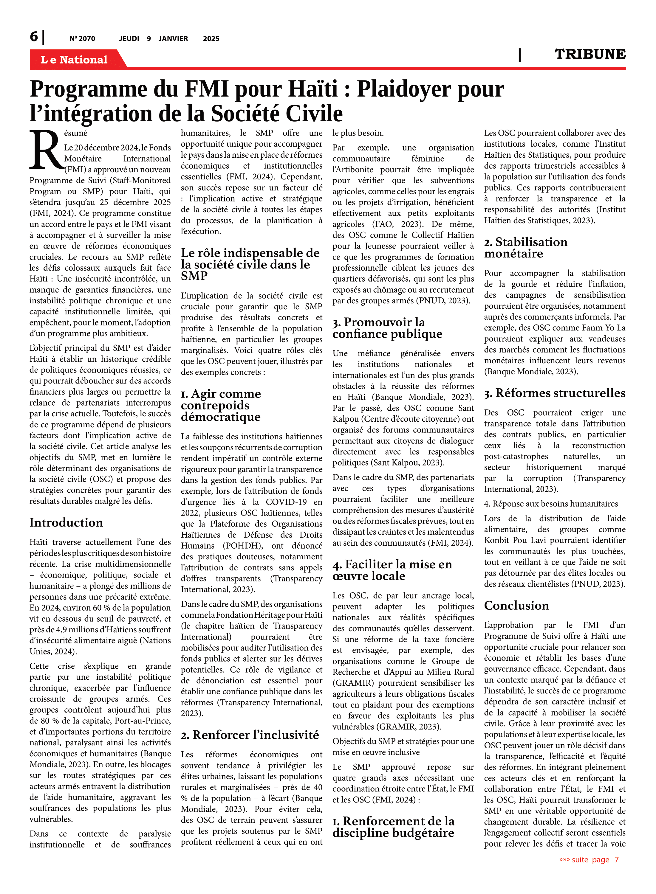 Page 6 de l'édition 2070