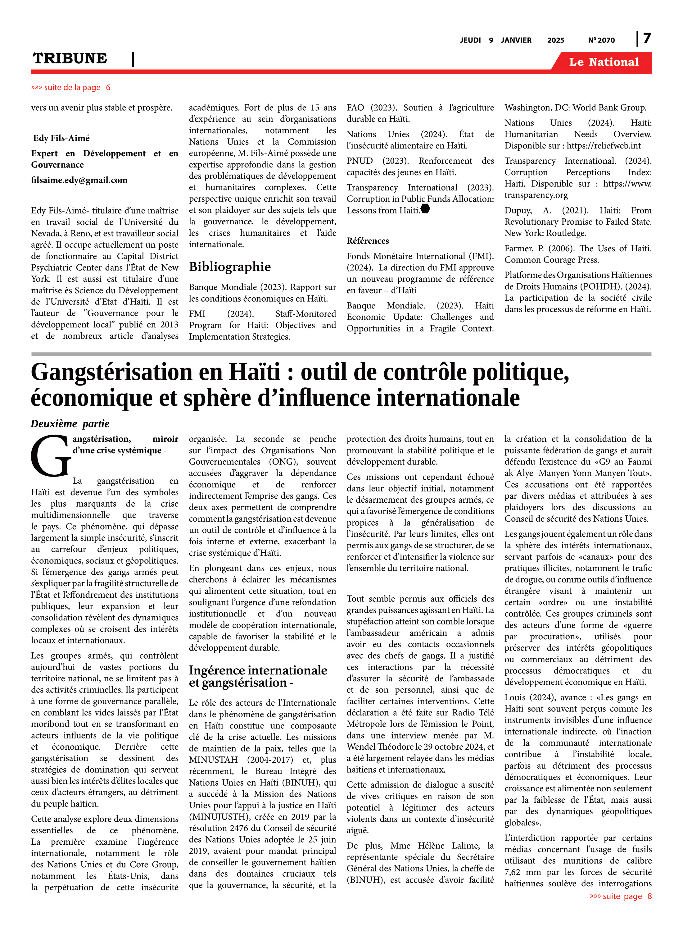 Page 7 de l'édition 2070