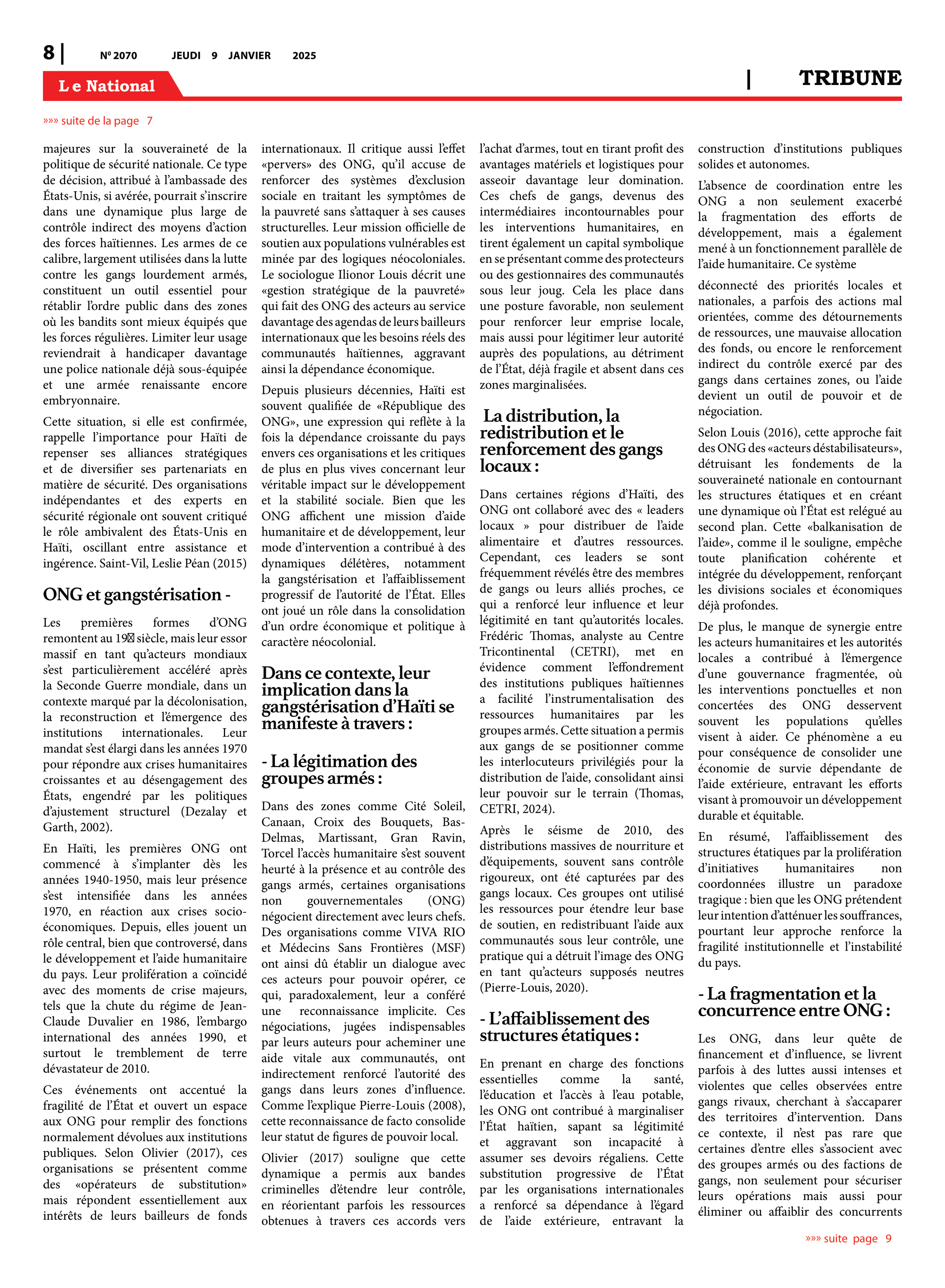 Page 8 de l'édition 2070