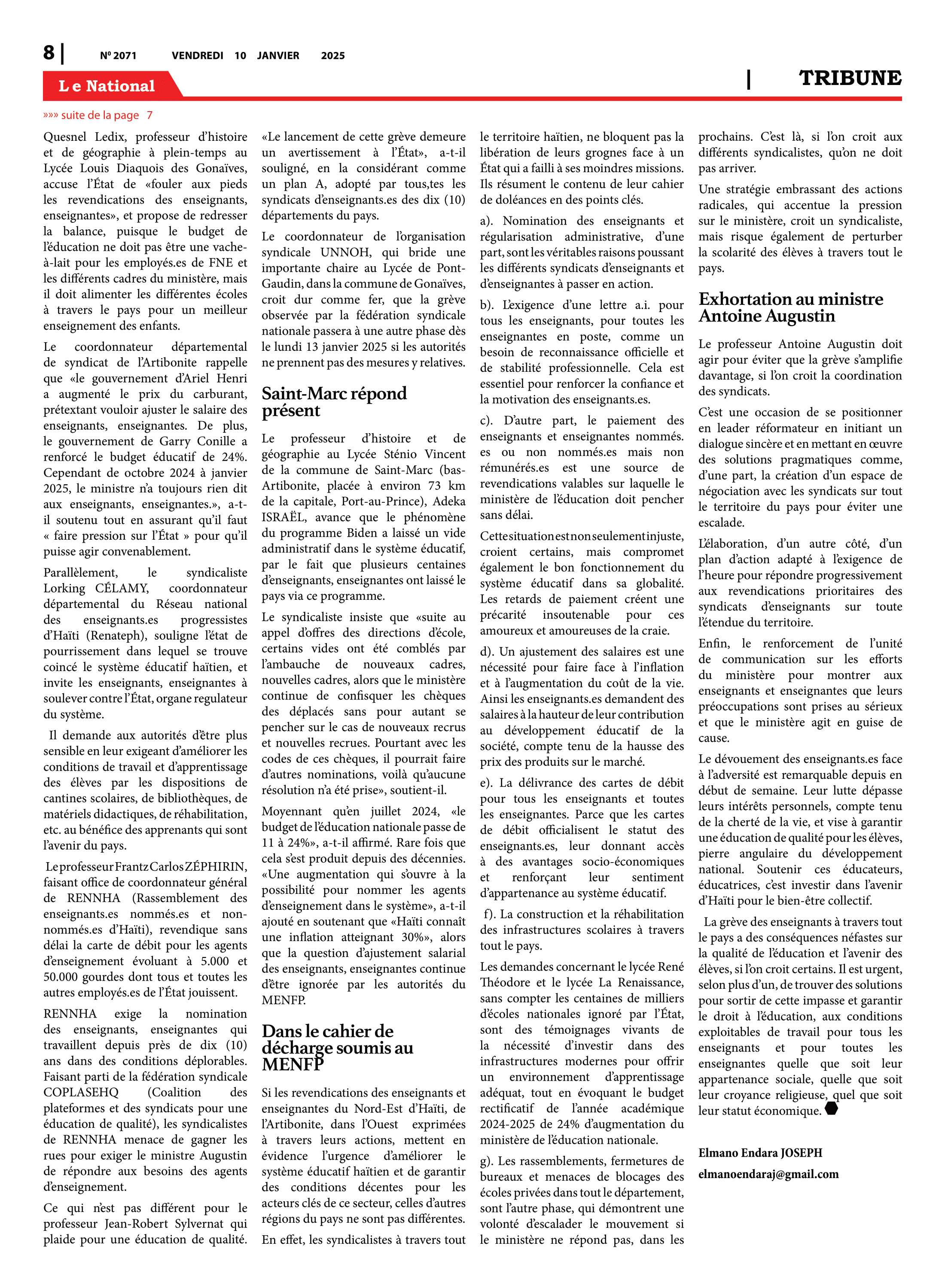 Page 8 de l'édition 2071