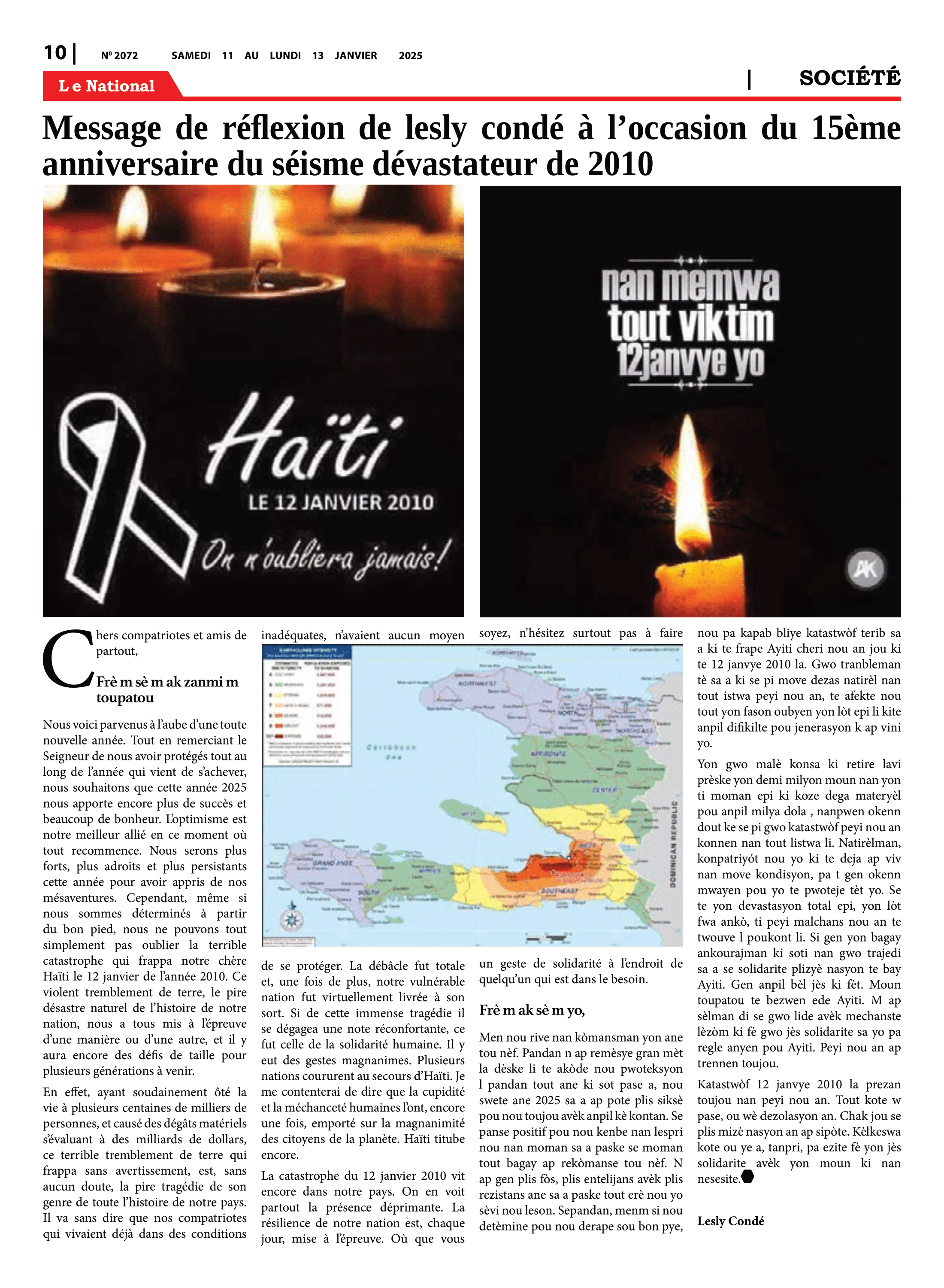 Page 10 de l'édition 2072