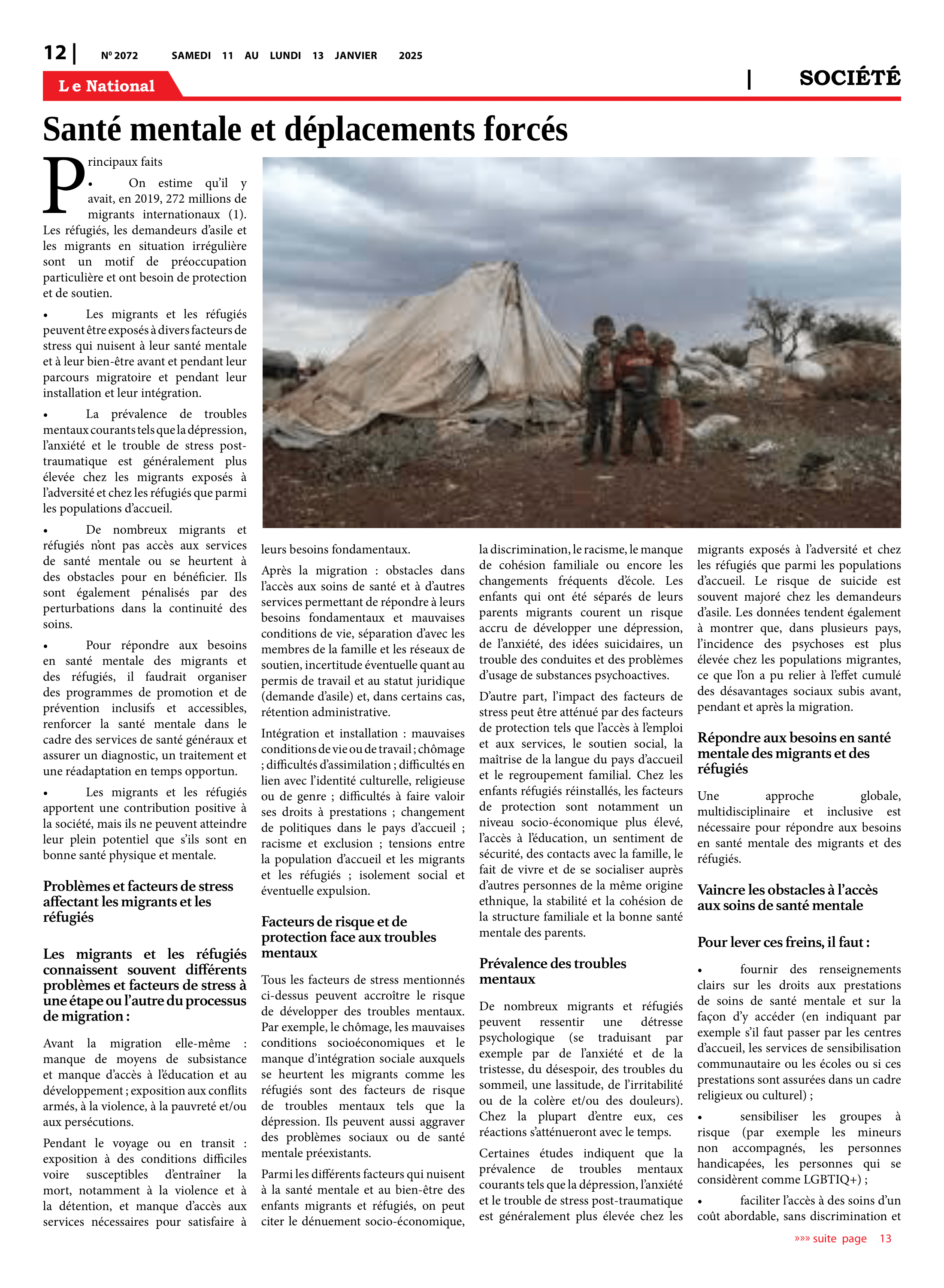 Page 12 de l'édition 2072