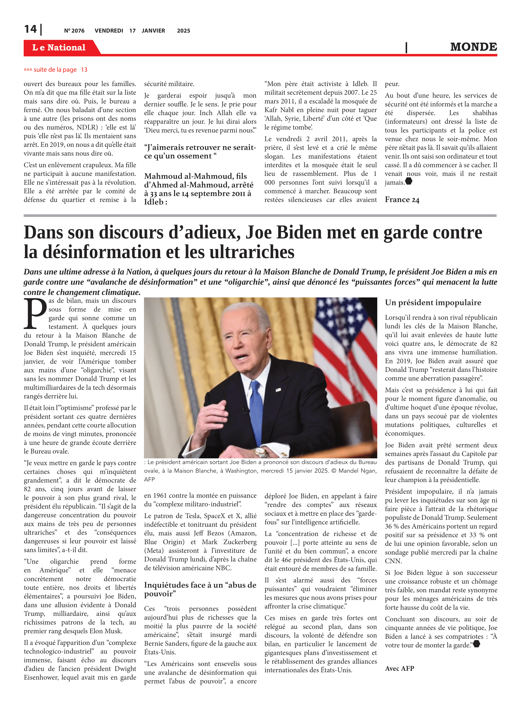 Page 14 de l'édition 2076