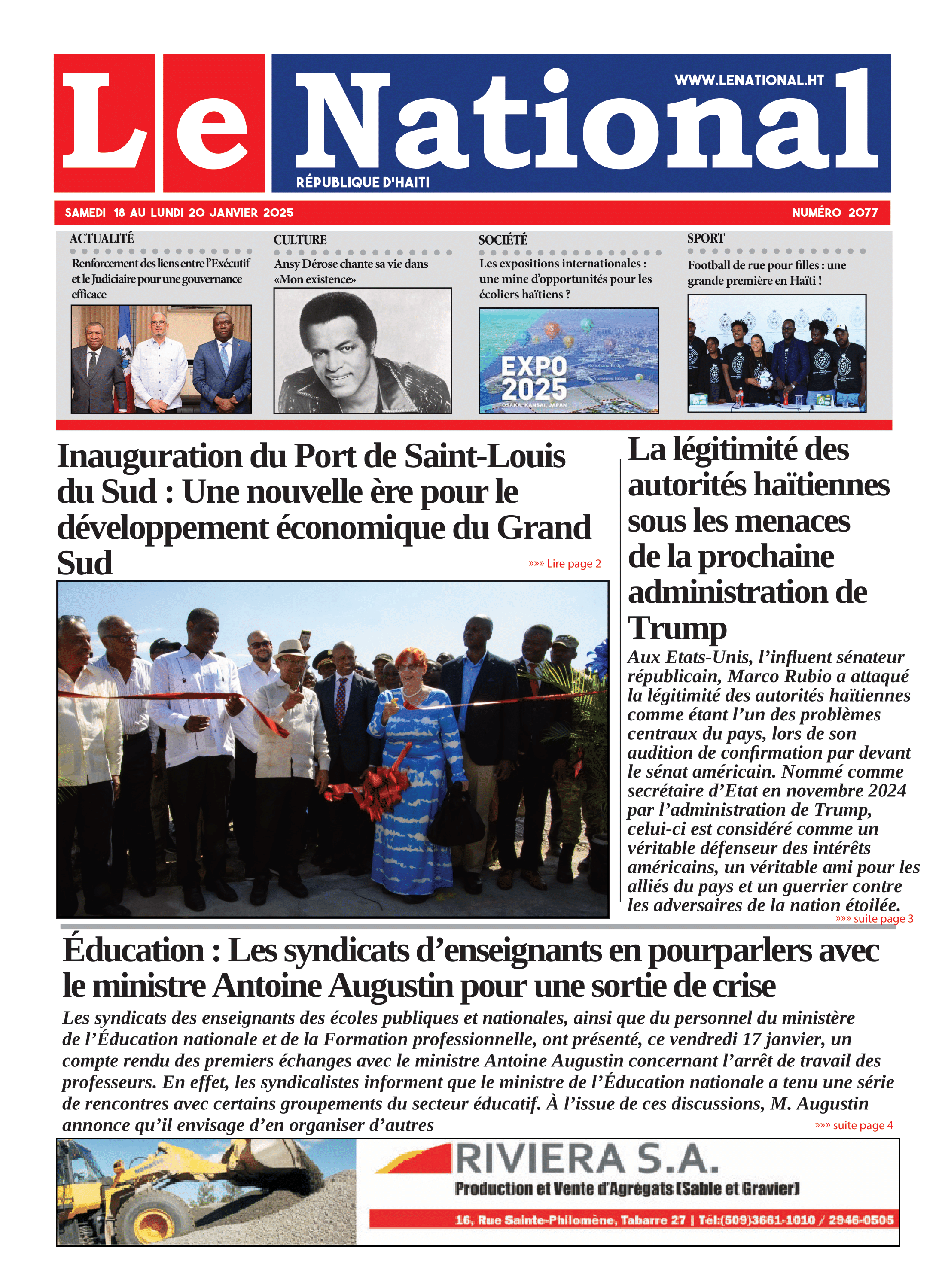Page 1 de l'édition 2077