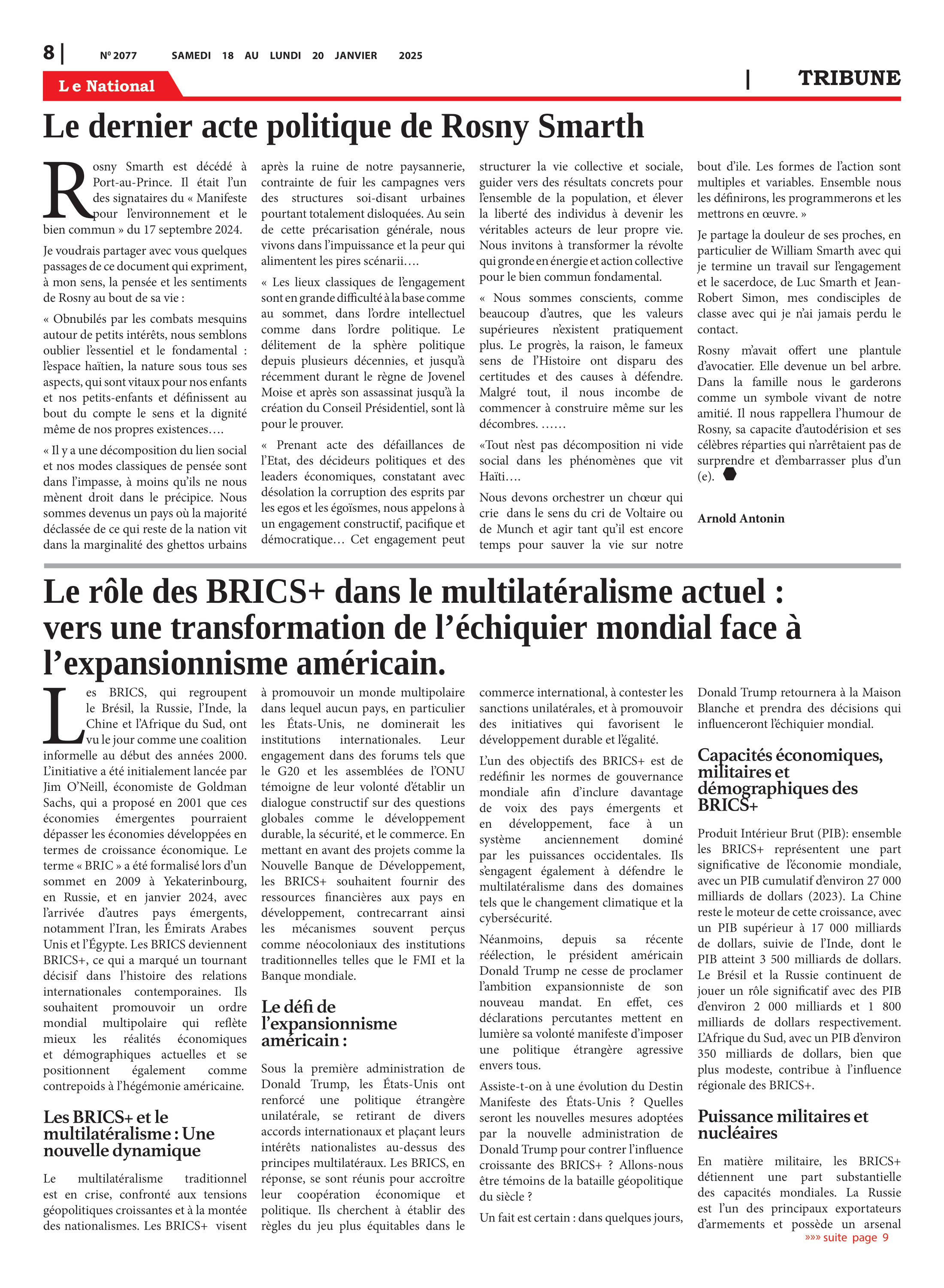 Page 8 de l'édition 2077