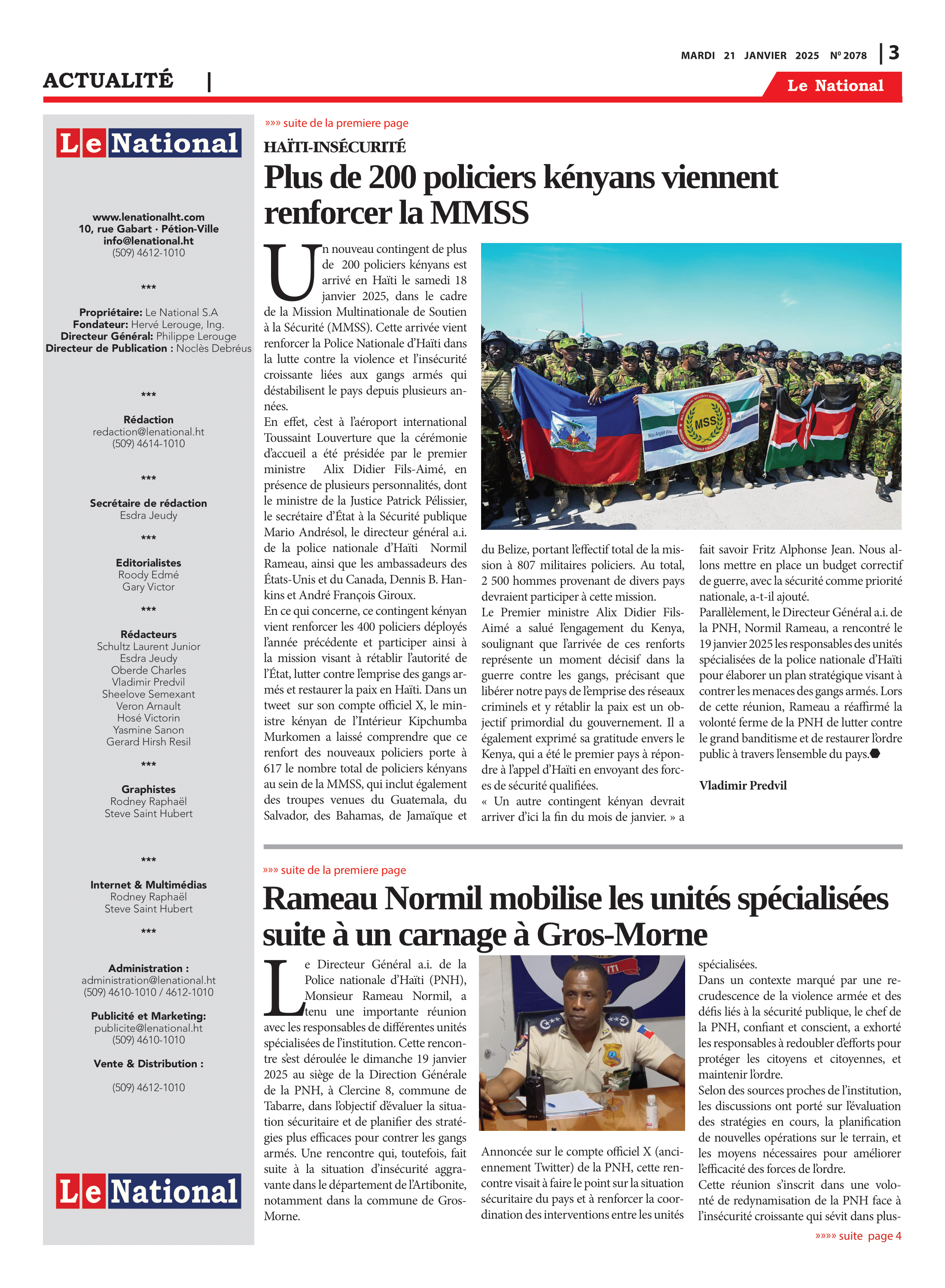 Page 3 de l'édition 2078