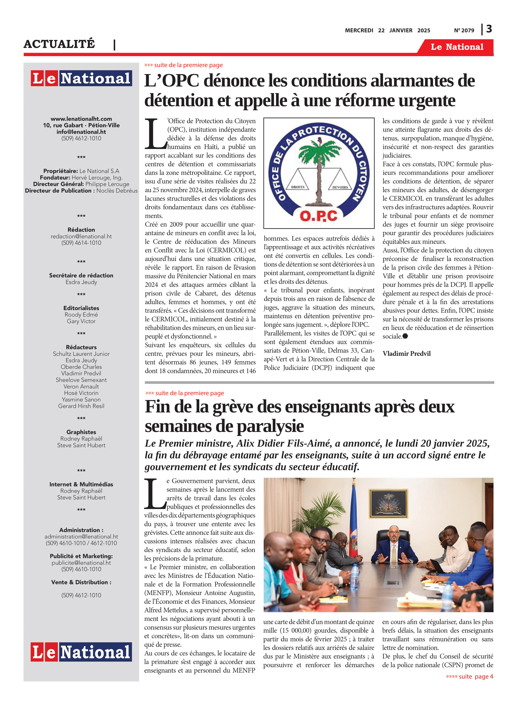 Page 3 de l'édition 2079